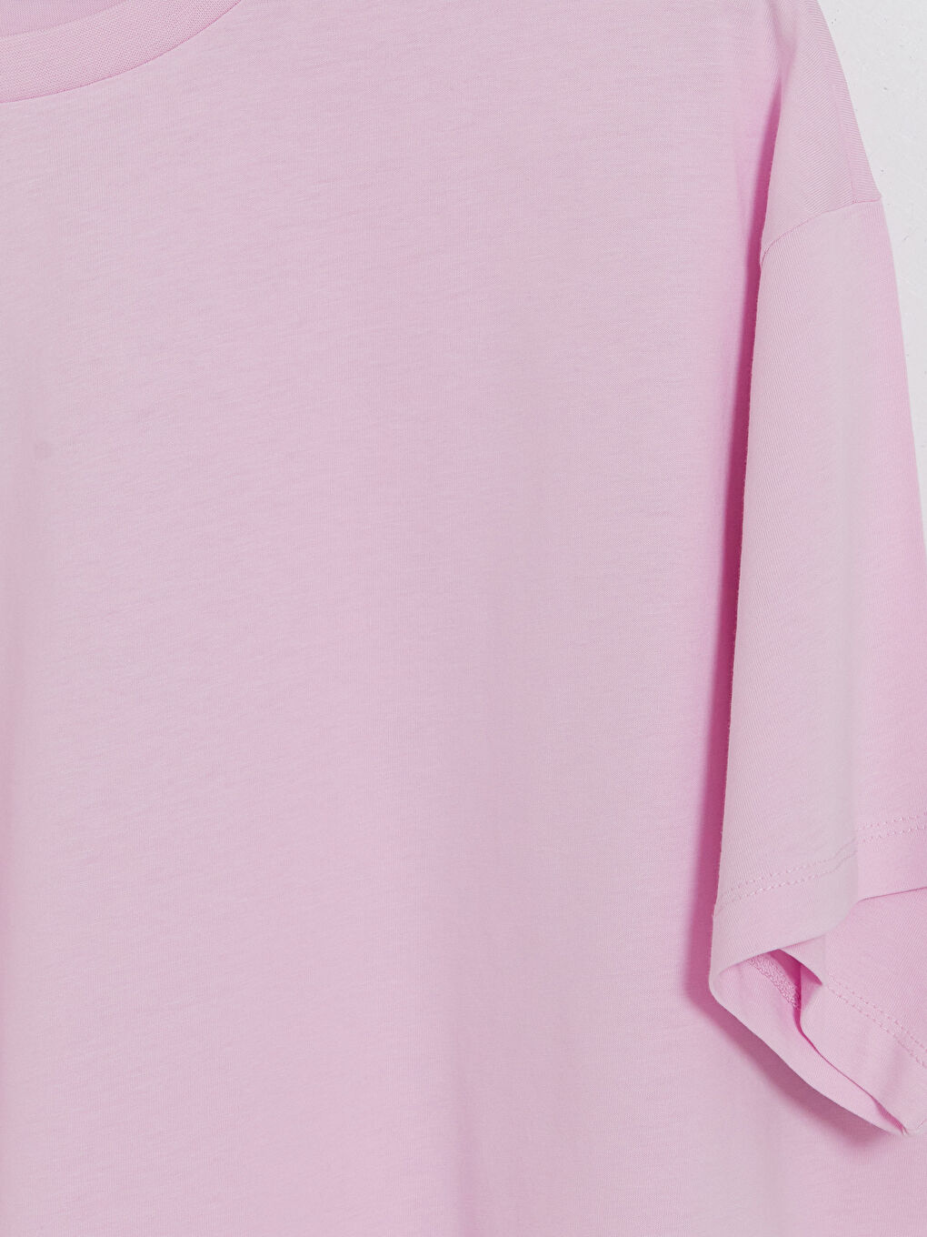 Pembe Büyük Beden Kadın Tişört-6