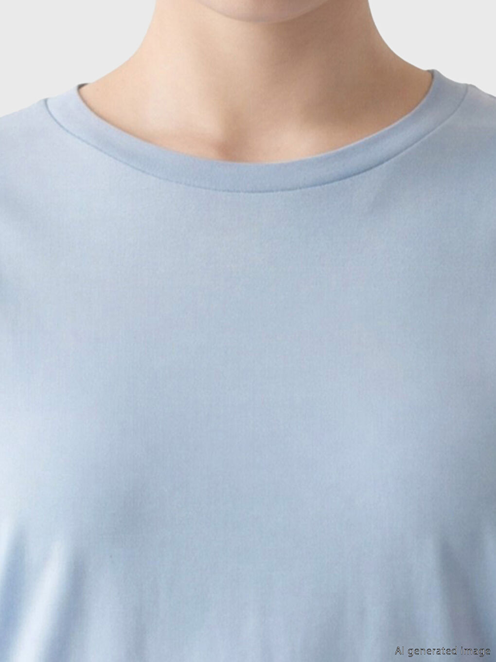 Mavi Büyük Beden Kadın Tişört-2