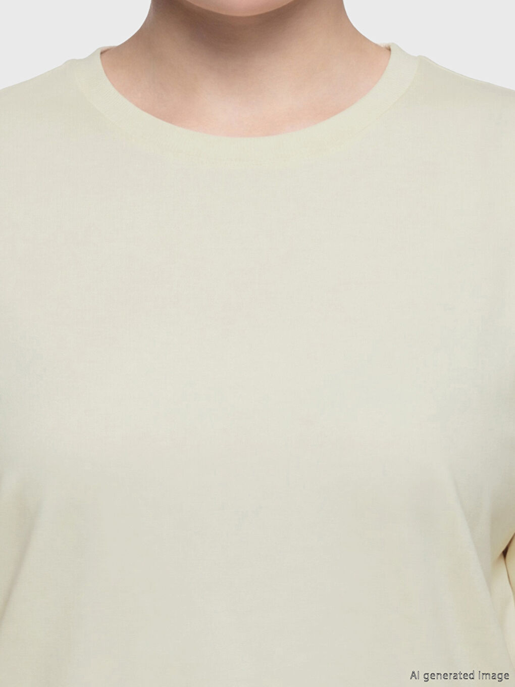 Sarı Büyük Beden Kadın Tişört-2