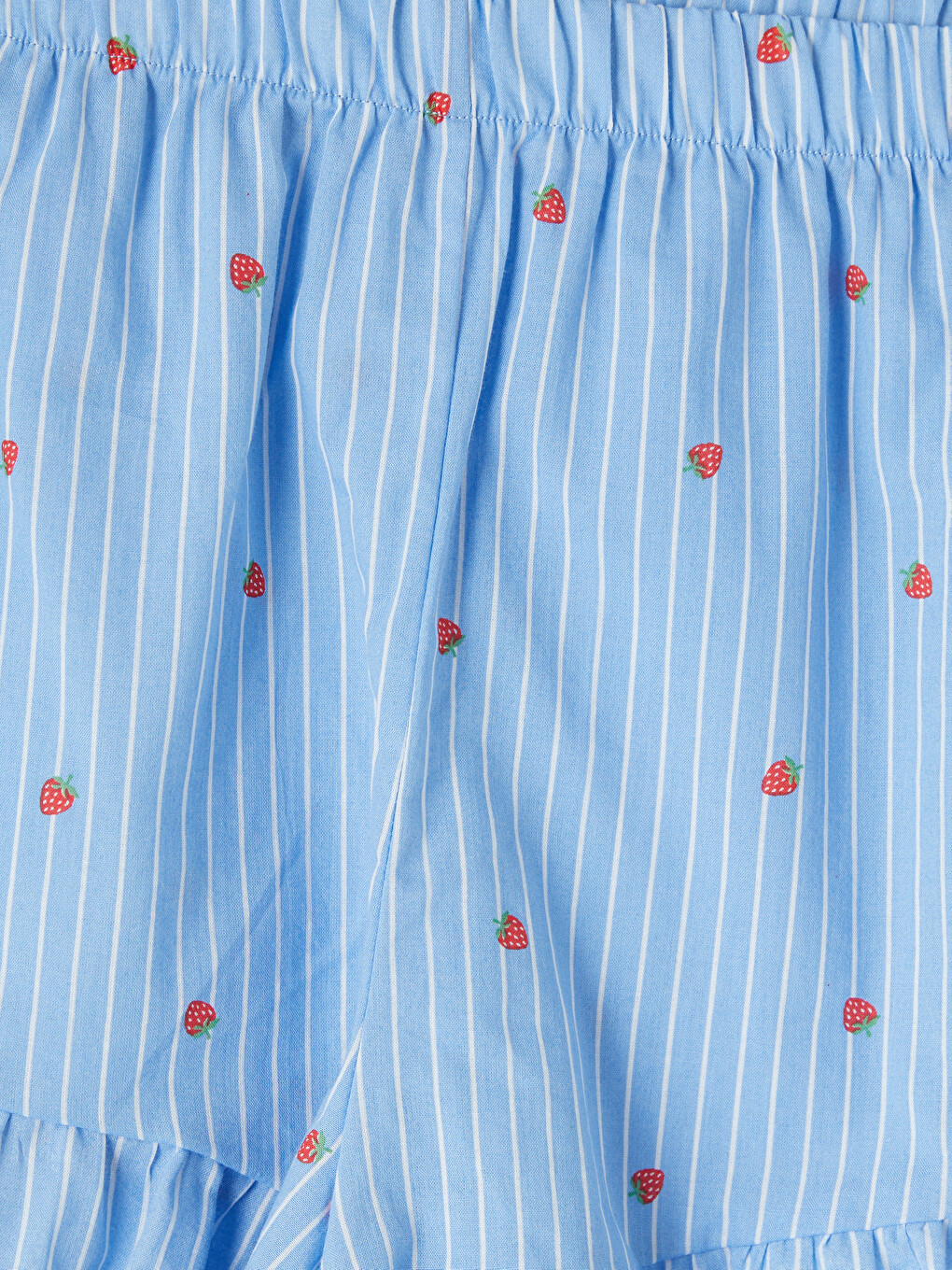 Mavi Desenli Kadın Şortlu Pijama Takımı-6