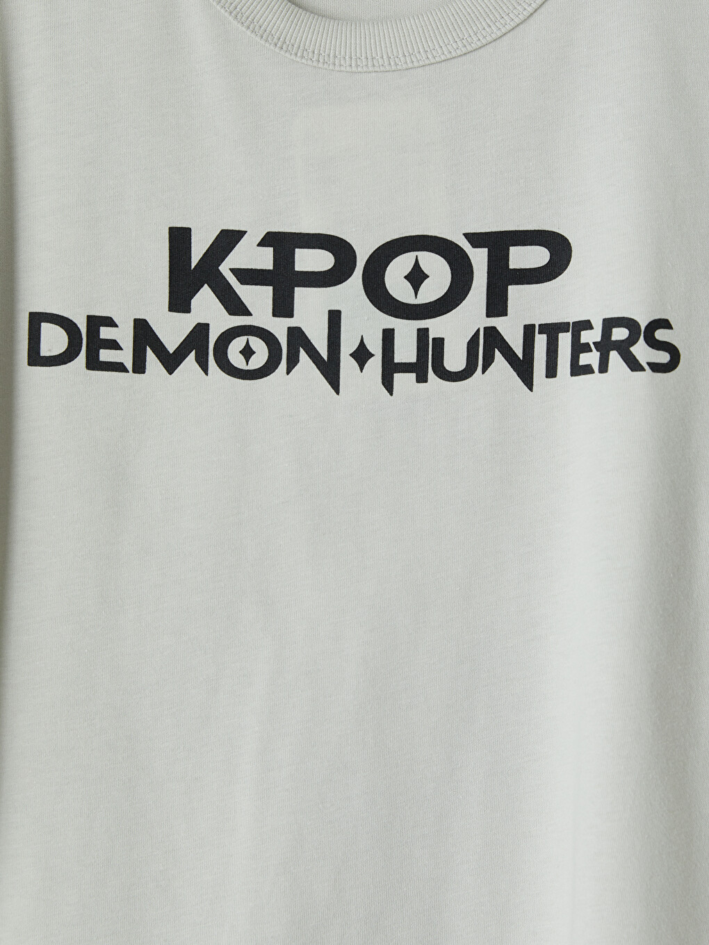 Gri K-pop Demon Hunters Baskılı Erkek Çocuk Tişört-3