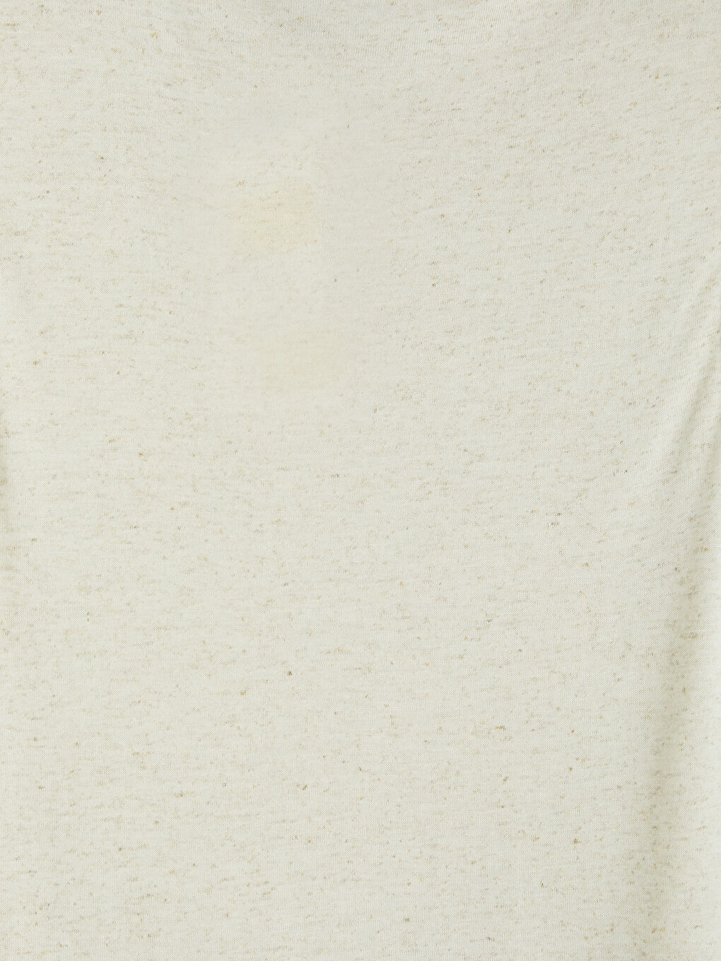 Bej Bisiklet Yaka Keten Karışımlı Bluz-2