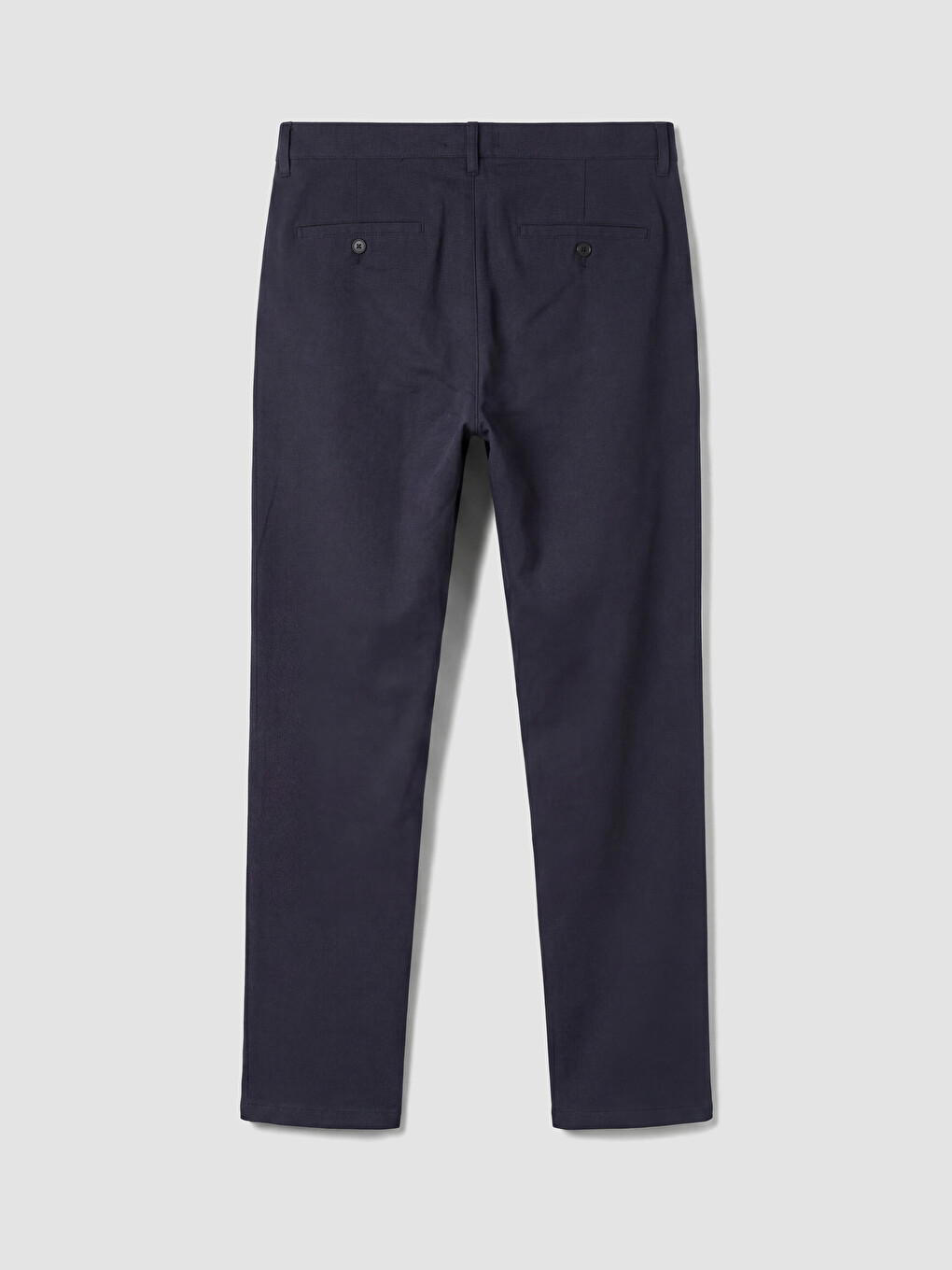 Lacivert Regular Fit Keten Görünümlü Erkek Chino Pantolon-2