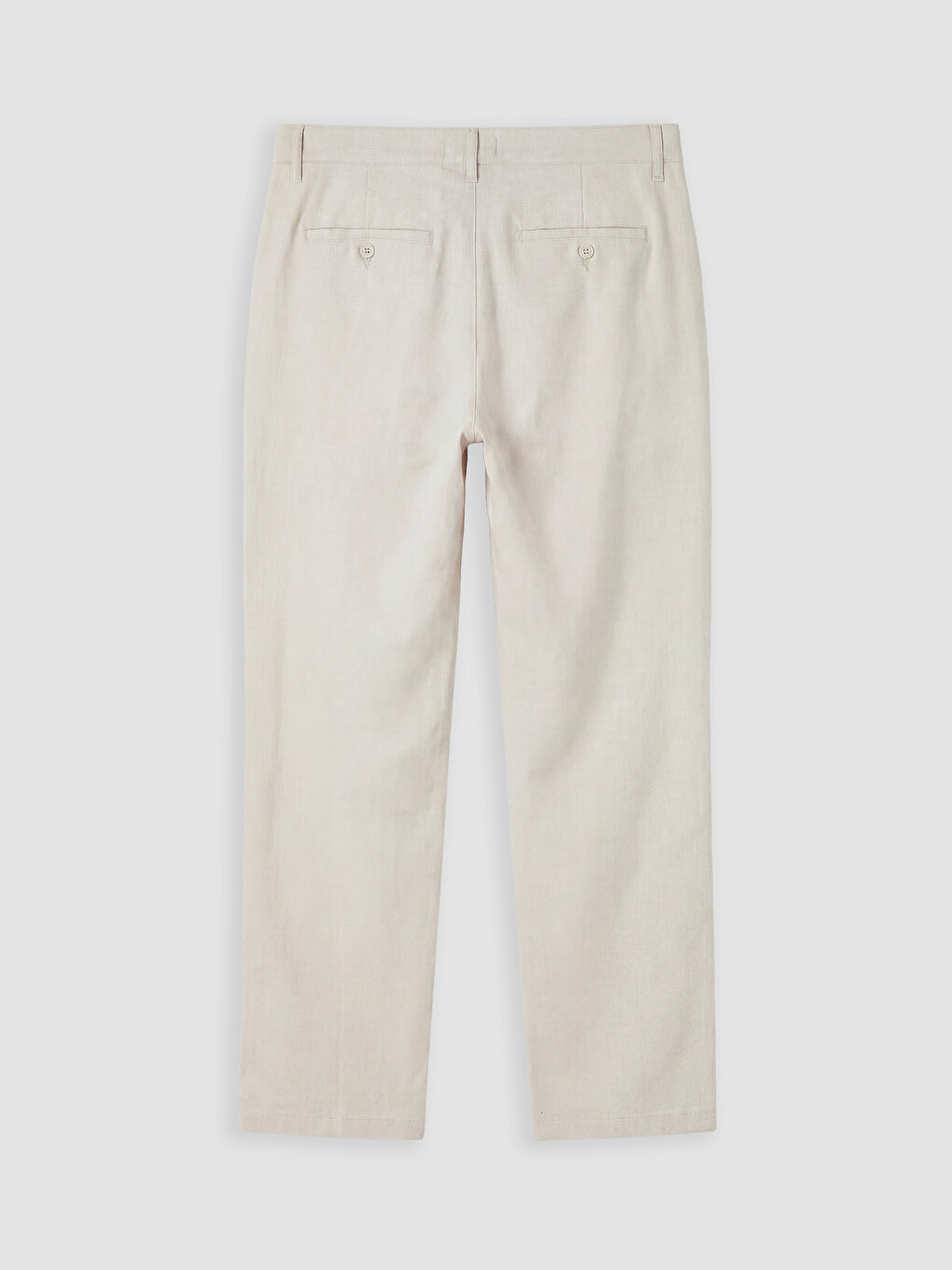 Bej Regular Fit Keten Görünümlü Erkek Chino Pantolon-2