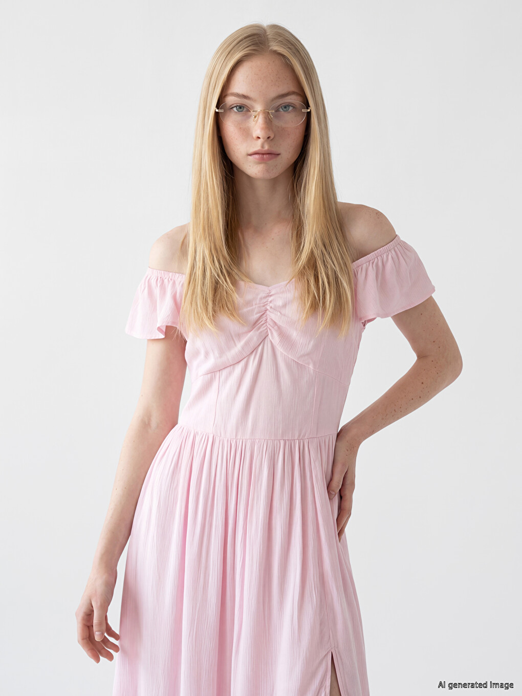 Femër Roze Fustan-1