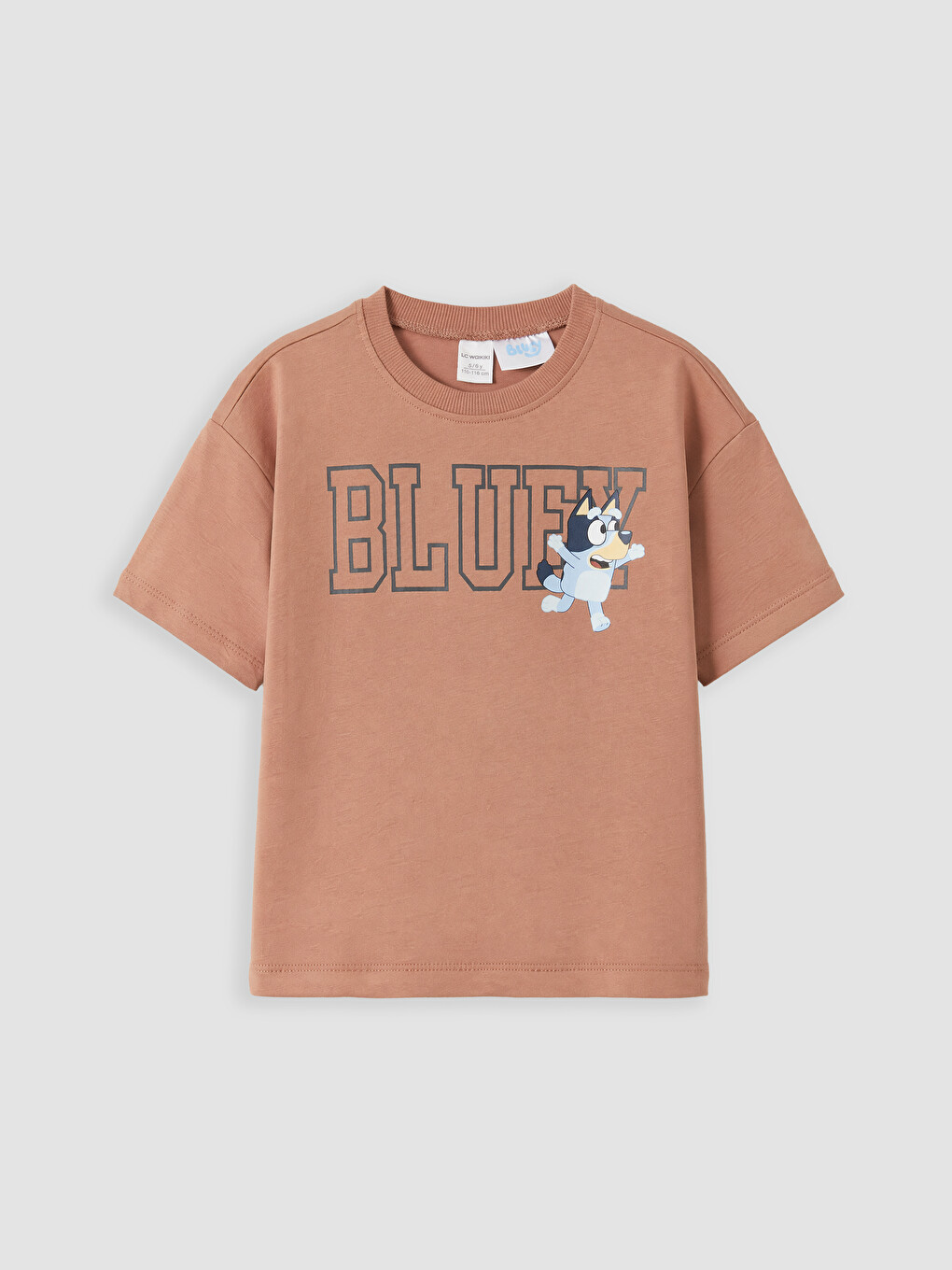 Kahverengi Bluey Baskılı Erkek Çocuk Tişört