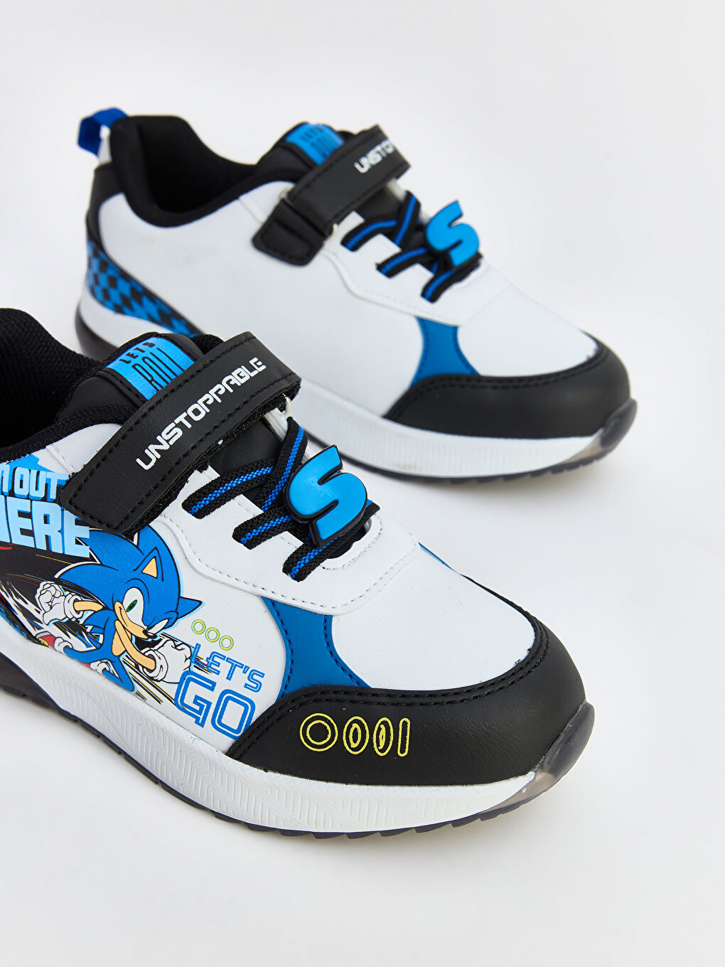 Siyah Sonic Baskılı Erkek Çocuk Spor Ayakkabı-2