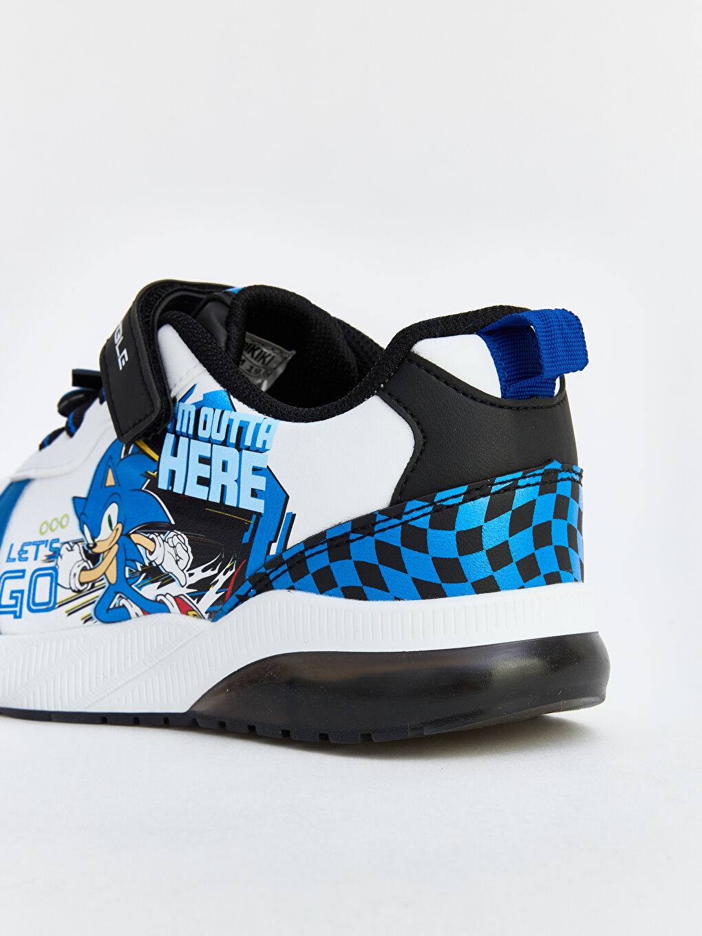 Siyah Sonic Baskılı Erkek Çocuk Spor Ayakkabı-4