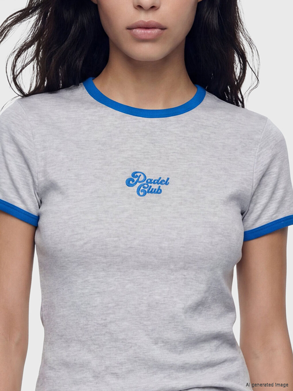 Ženska majica sa okruglim izrezom i vezom-2