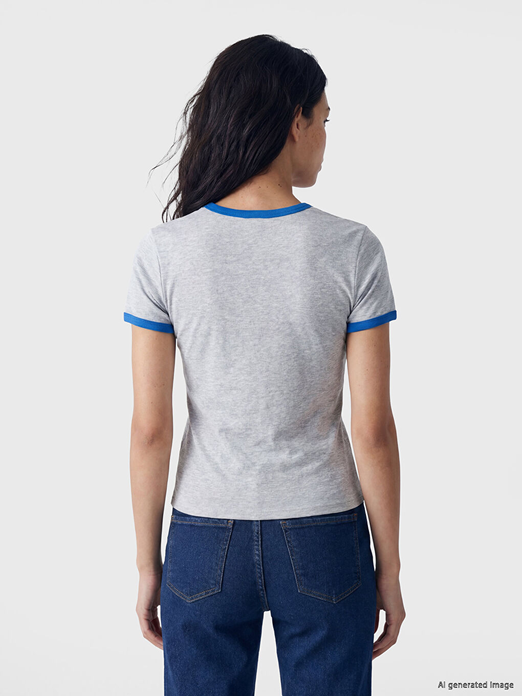 Ženska majica sa okruglim izrezom i vezom-3