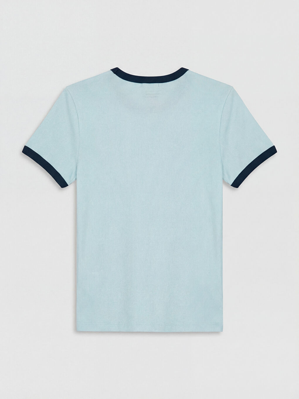 Mavi Bisiklet Yaka Los Angeles Baskılı Kadın Tişört-5