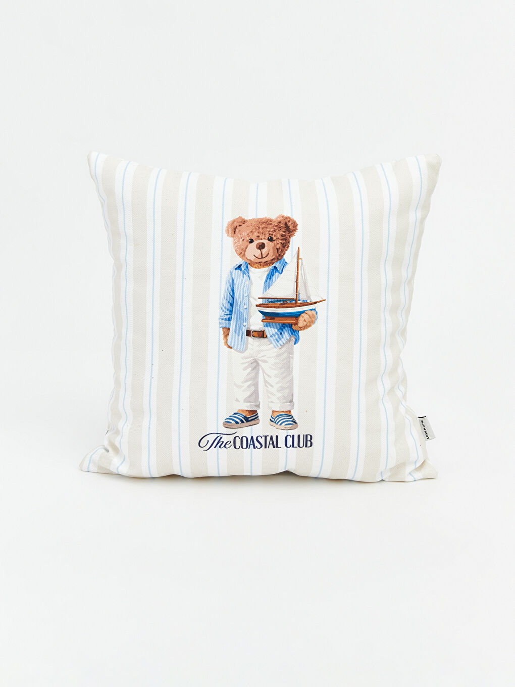 Karışık Ayı Teddy Baskılı Kırlent Kılıfı 45x45 cm-1