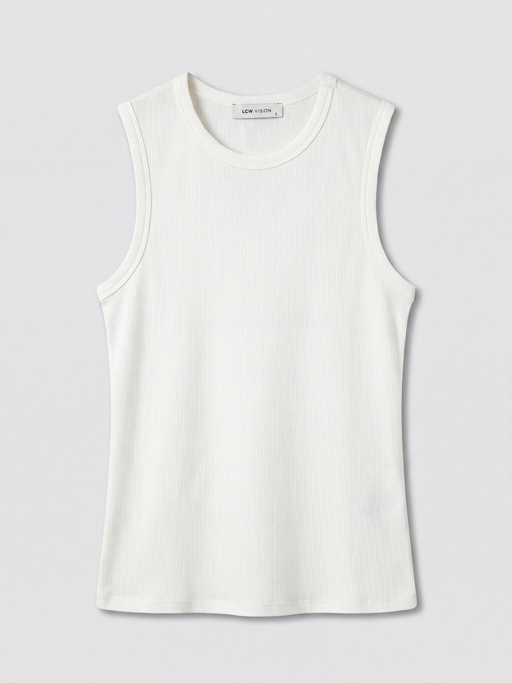 Ekru Bisiklet Yaka Kadın Atlet