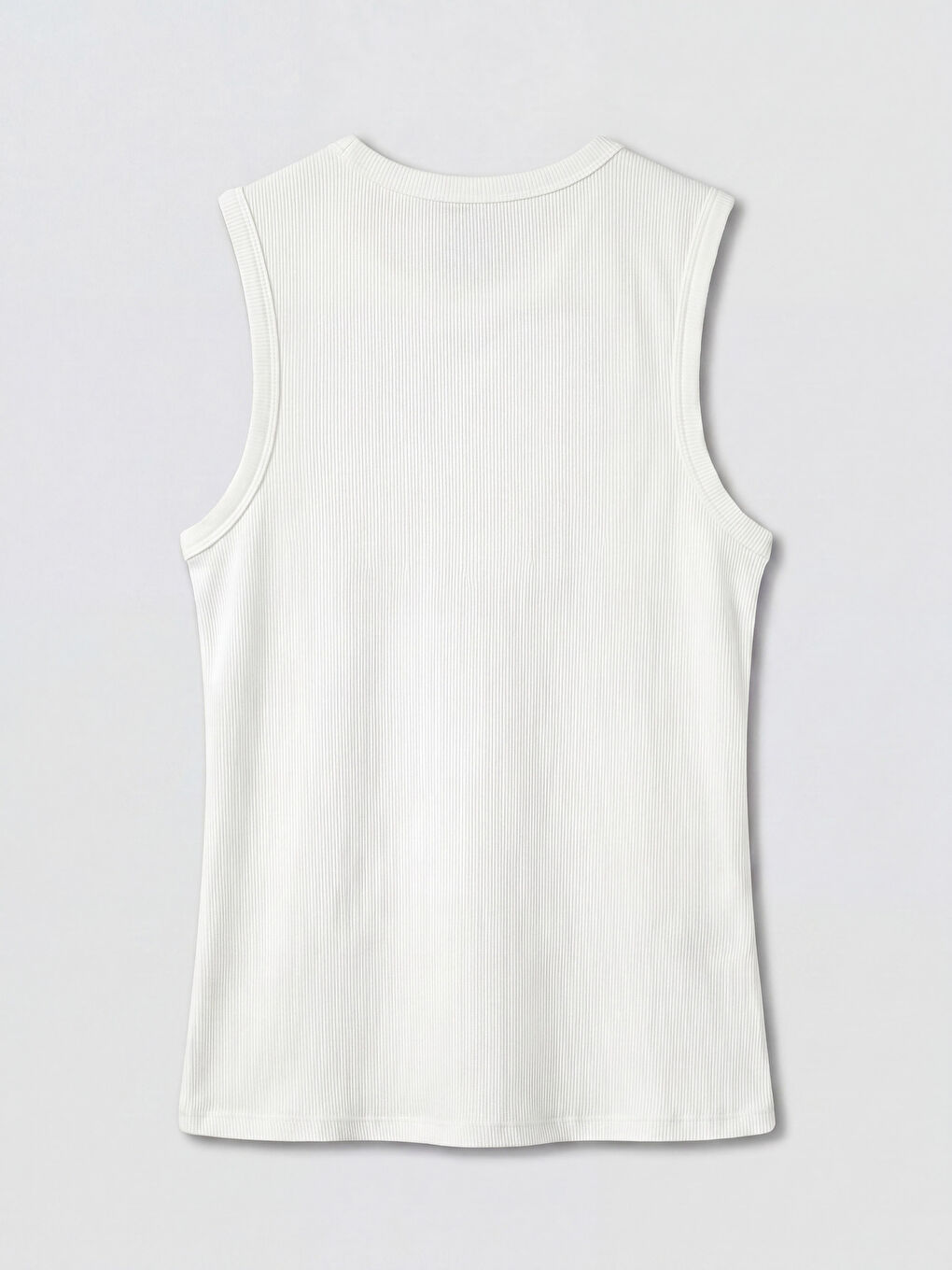 Ekru Bisiklet Yaka Kadın Atlet-1