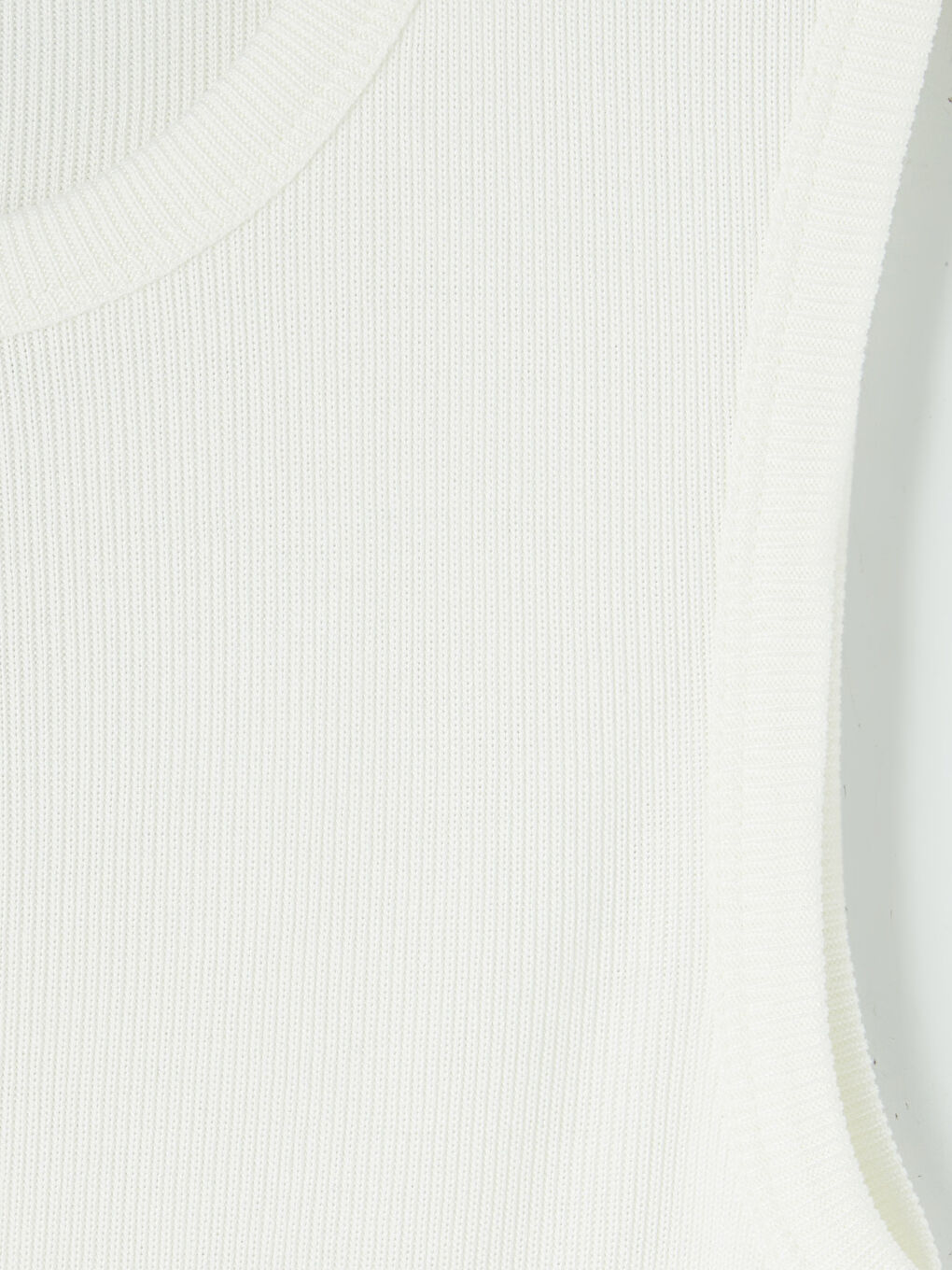 Ekru Bisiklet Yaka Kadın Atlet-2