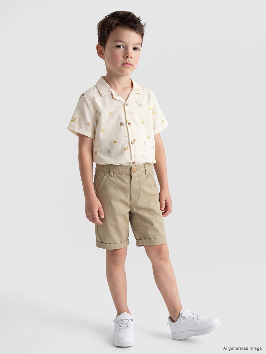 Printed Boys' Shorts Set-1