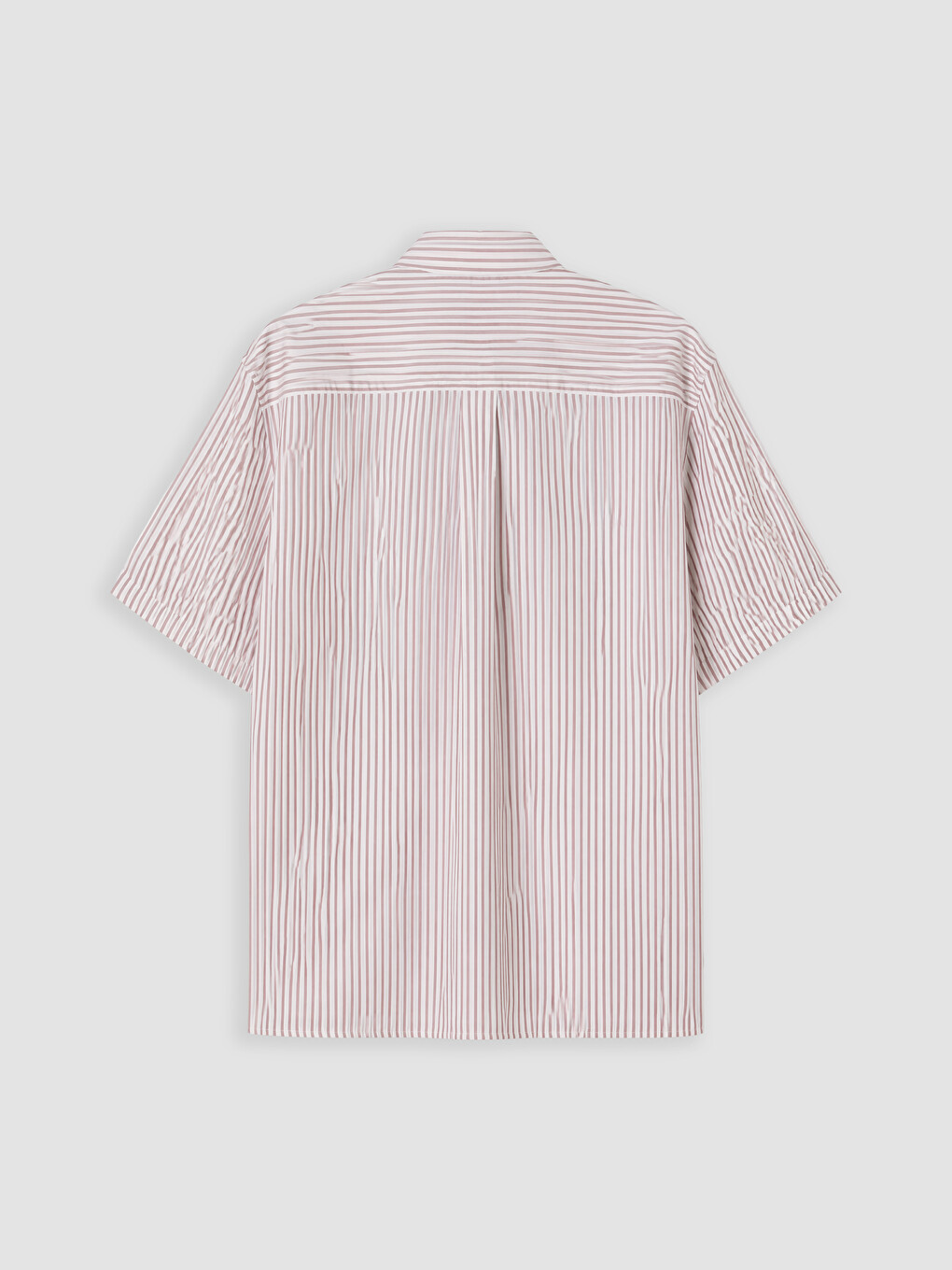 Pembe Regular Fit Çizgili Keten Karışımlı Erkek Gömlek-2