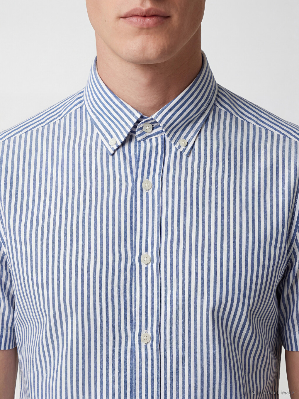 Regular Fit Striped Linen Blend Men's Shirt-2