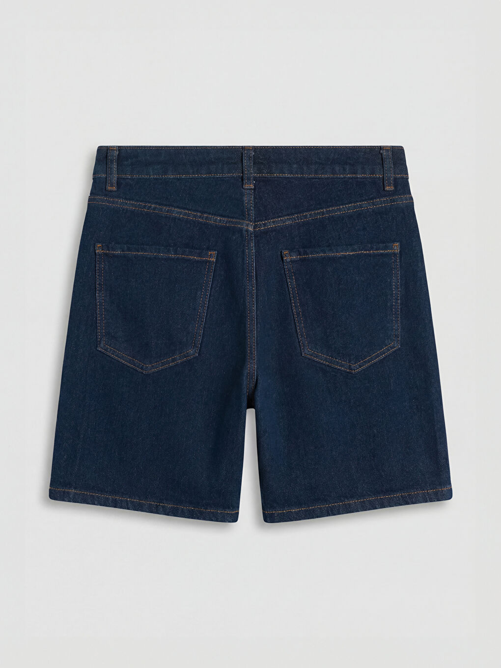 İndigo Regular Fit Kadın Jean Şort-1