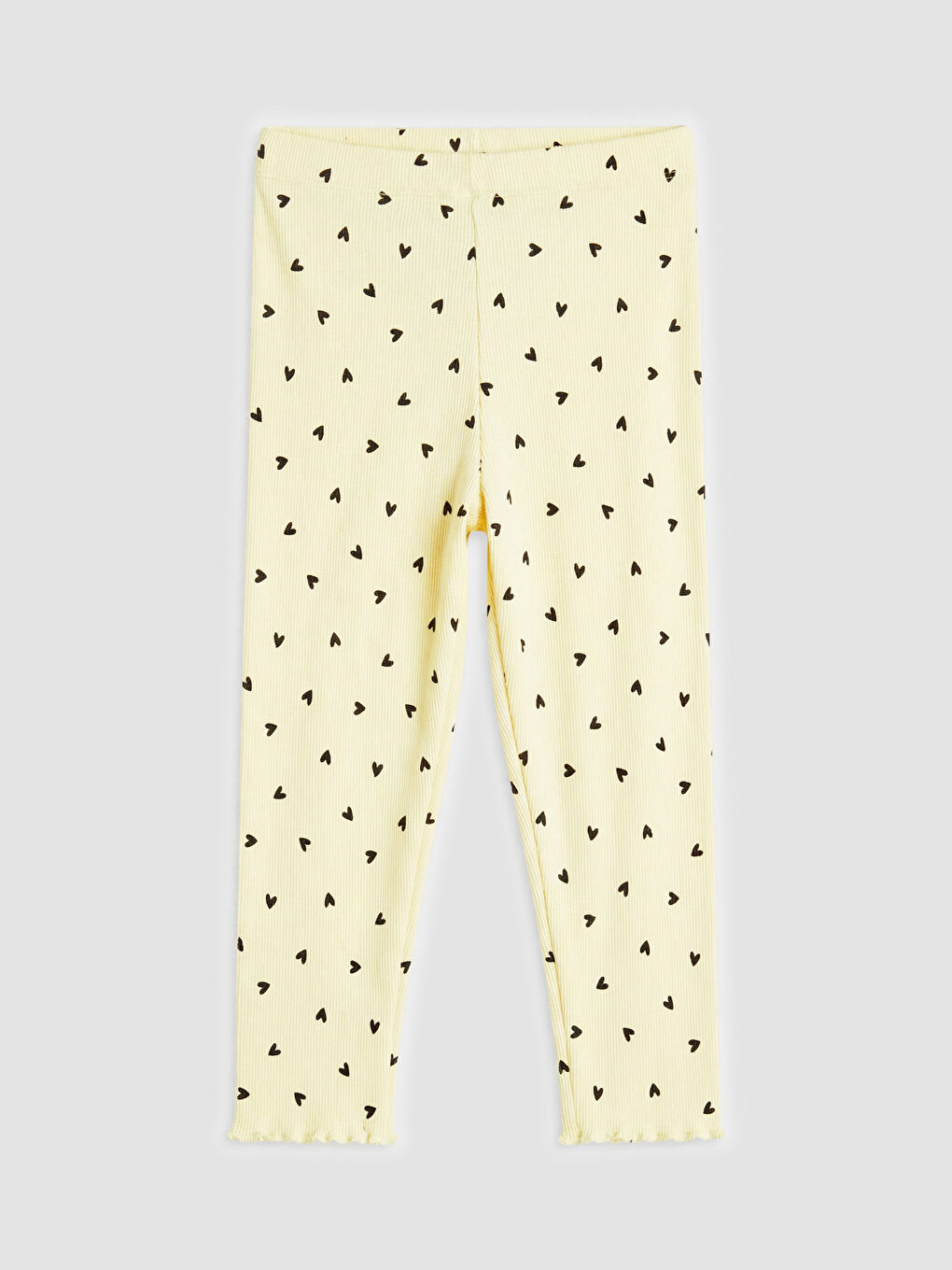 Sarı Kalp Desenli Kız Bebek Takım-2