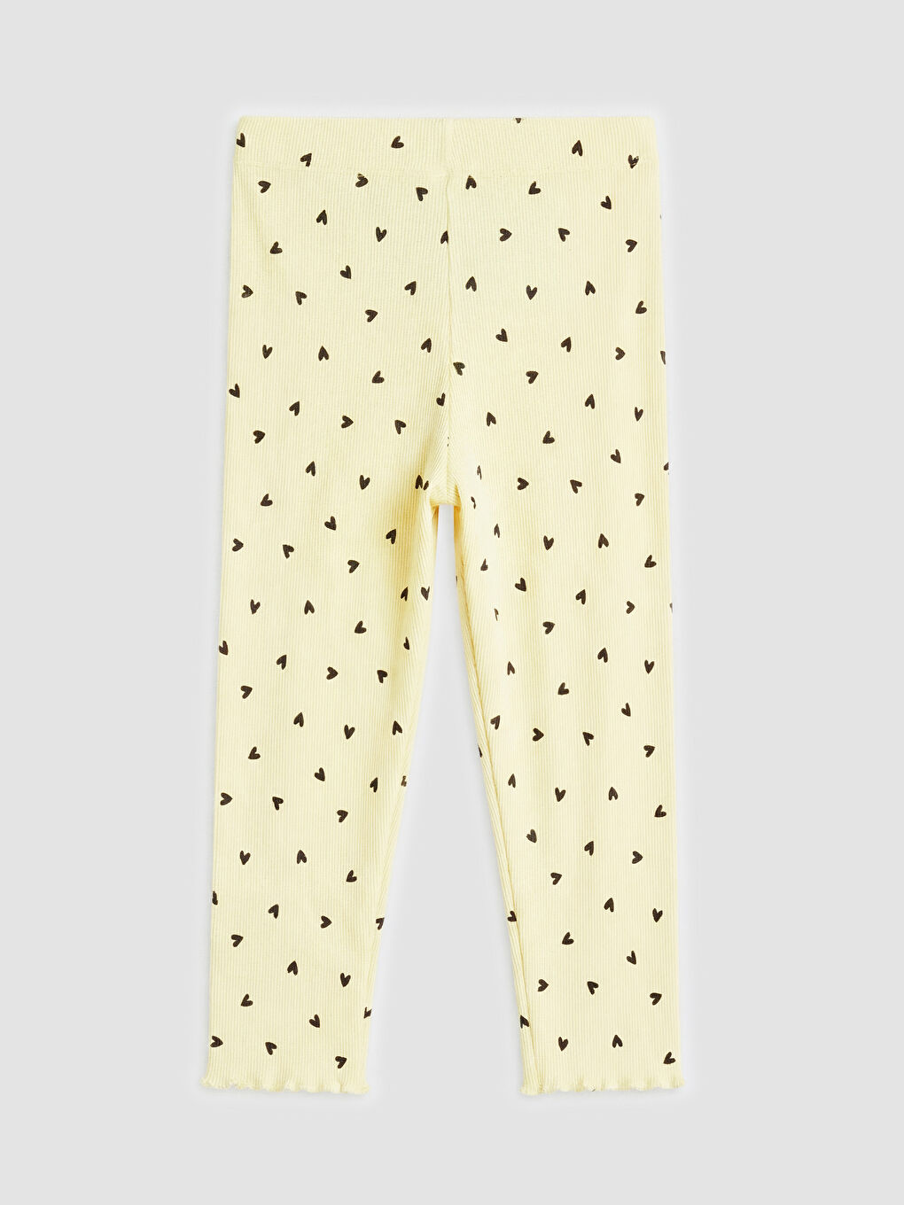 Sarı Kalp Desenli Kız Bebek Takım-4