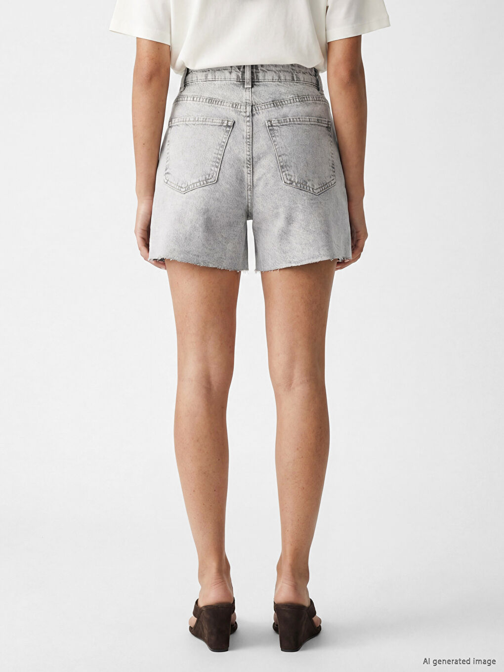 Regular Fit Women's Jean Shorts-3