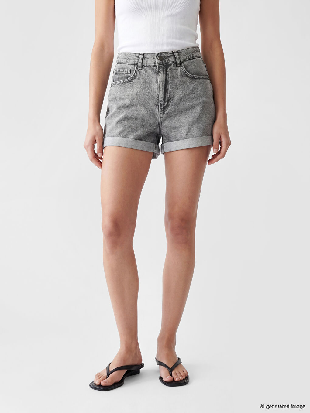 Regular Fit Women's Jean Shorts-1