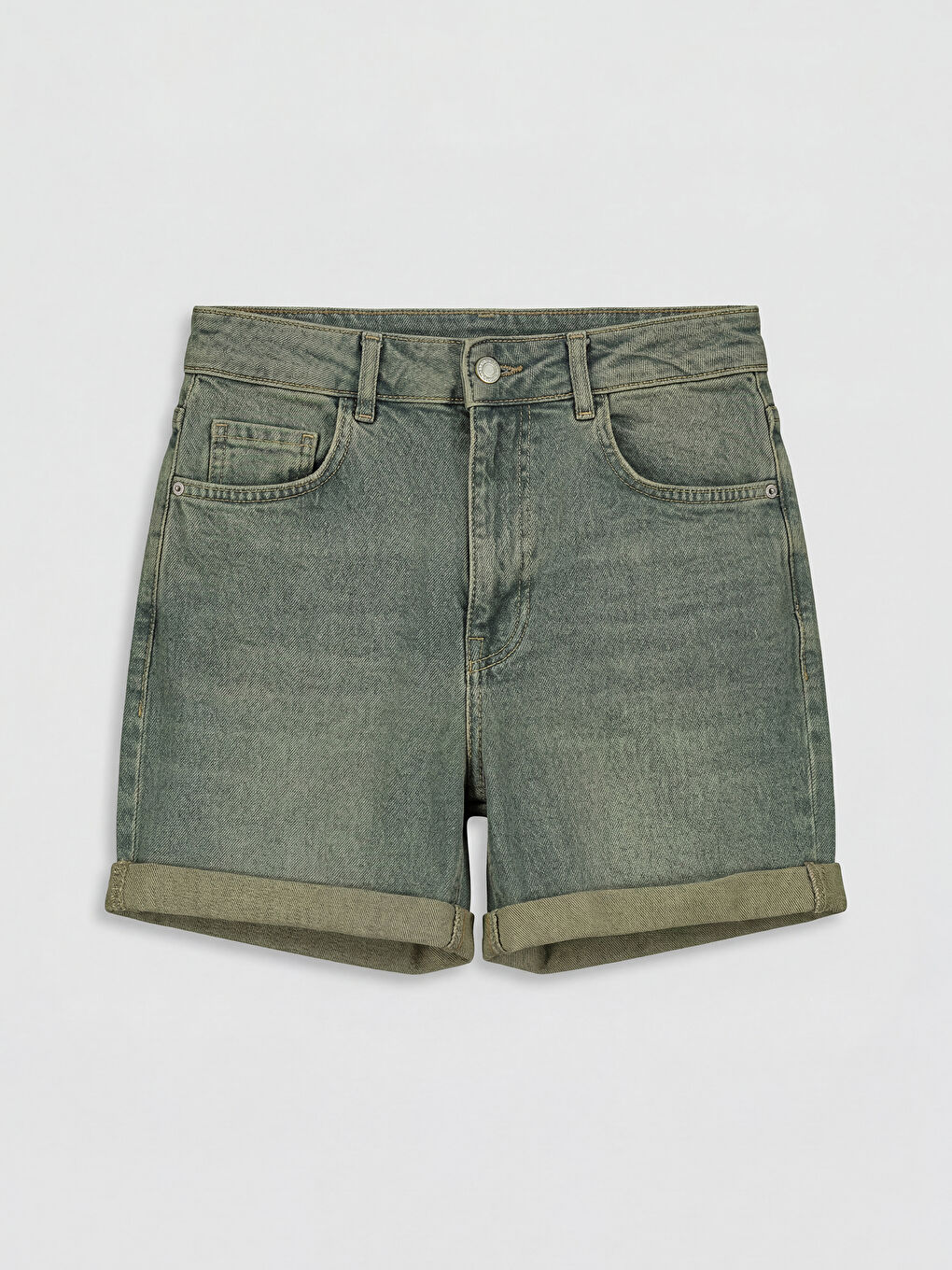 İndigo Regular Fit Kadın Jean Şort