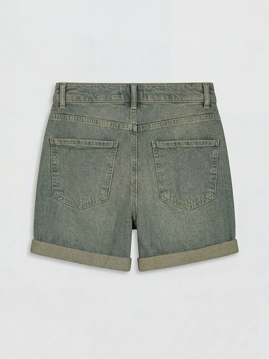 İndigo Regular Fit Kadın Jean Şort-1