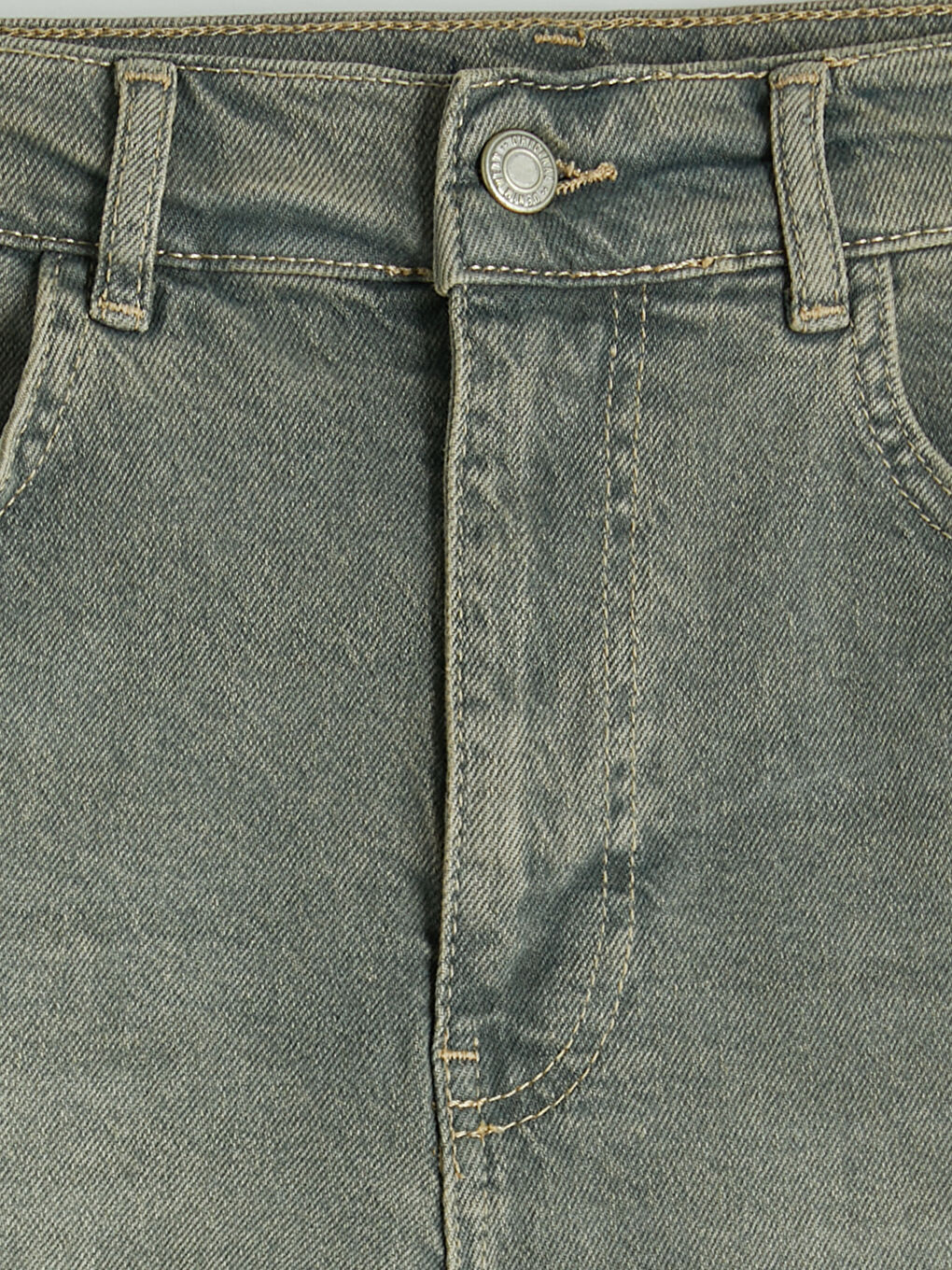 İndigo Regular Fit Kadın Jean Şort-2