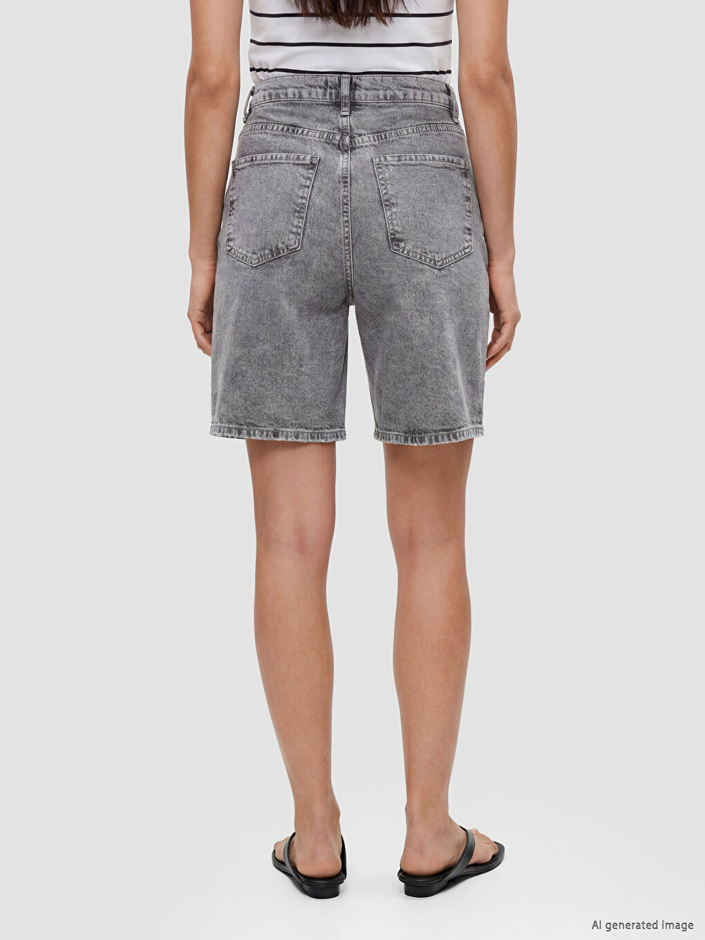 Bermuda Fit Women's Jean Shorts-3