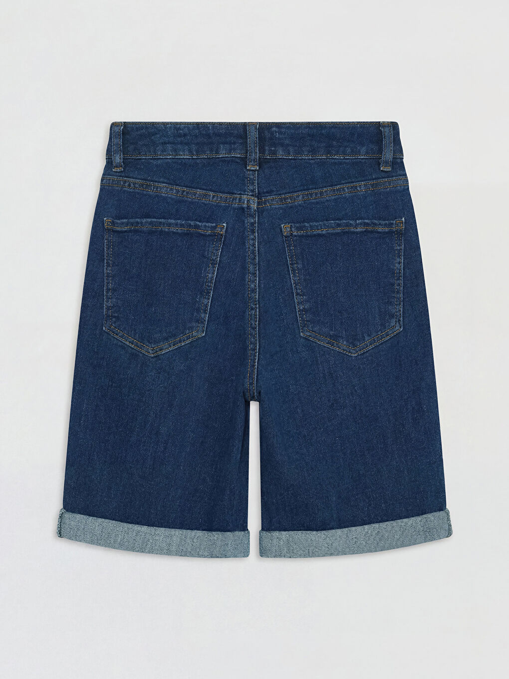 İndigo Slim Fit Kadın Jean Şort-1