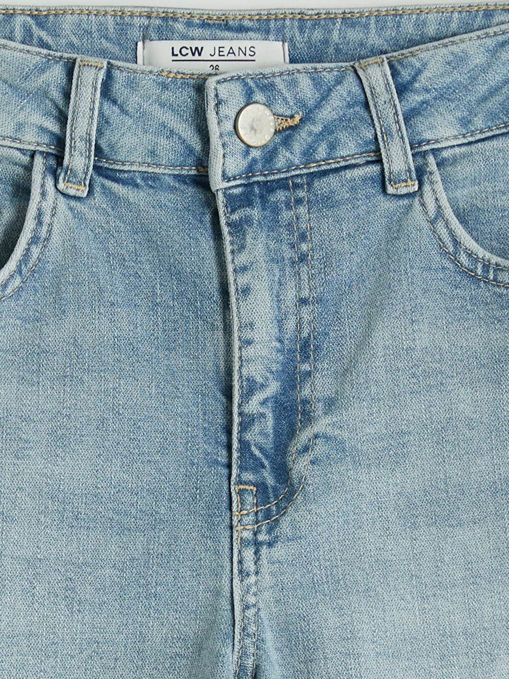 İndigo Slim Fit Kadın Jean Şort-2