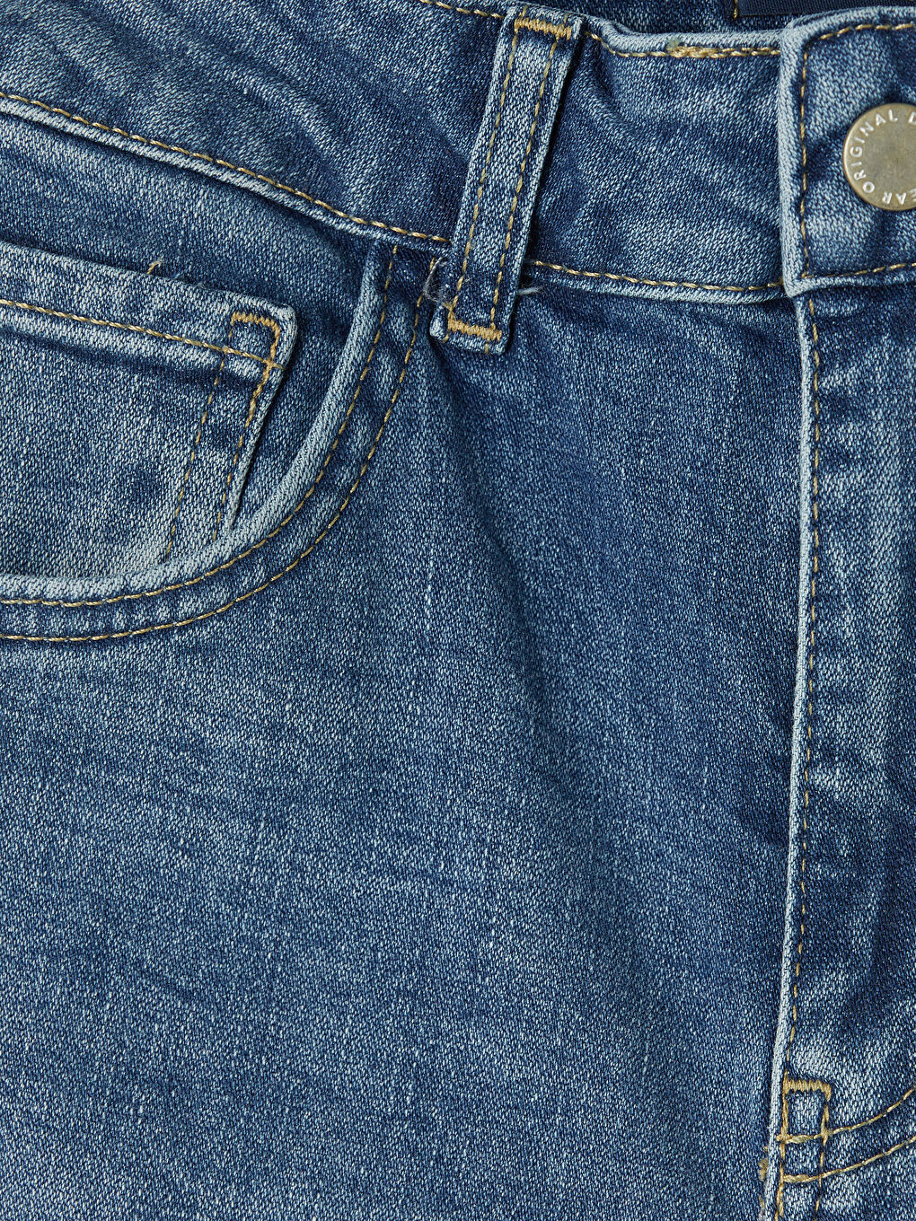 İndigo Slim Fit Kadın Jean Şort-6