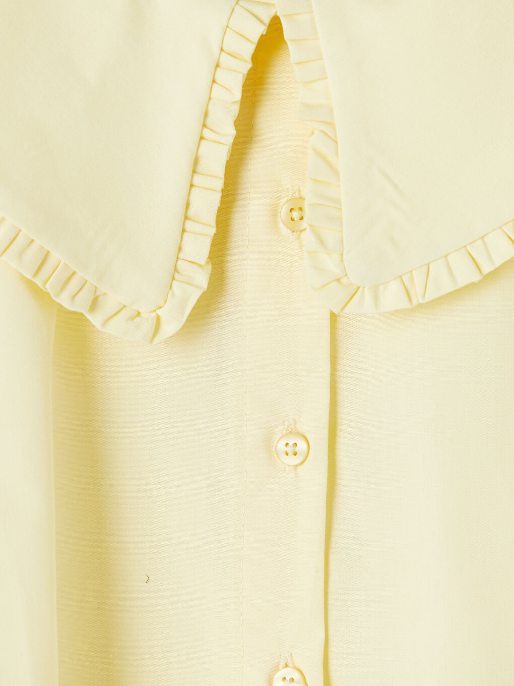 Sarı Bebe Yaka Kız Çocuk Gömlek-2