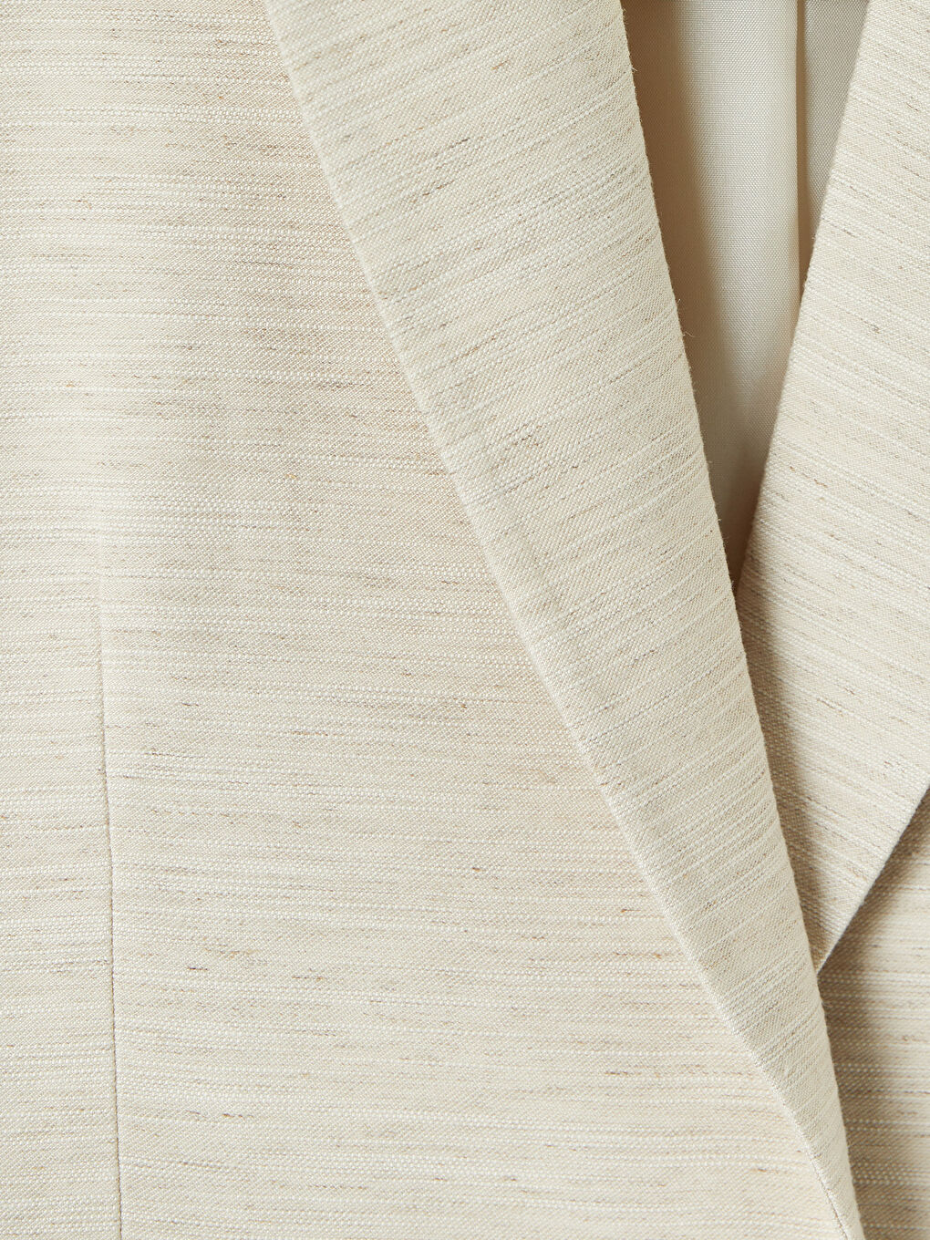 Bej Keten Karışımlı Kadın Blazer Ceket-2