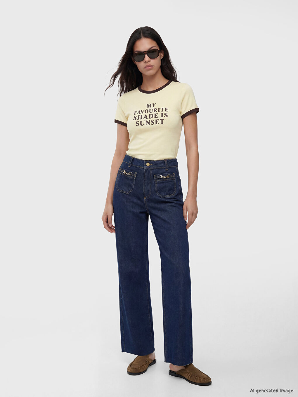 Ženska majica sa okruglim izrezom, štampana-1