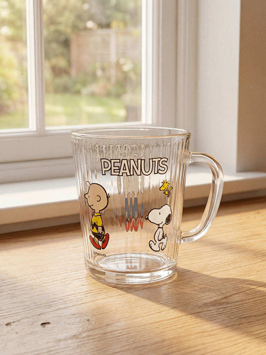 Peanuts Printed Glass Mug 380 ml