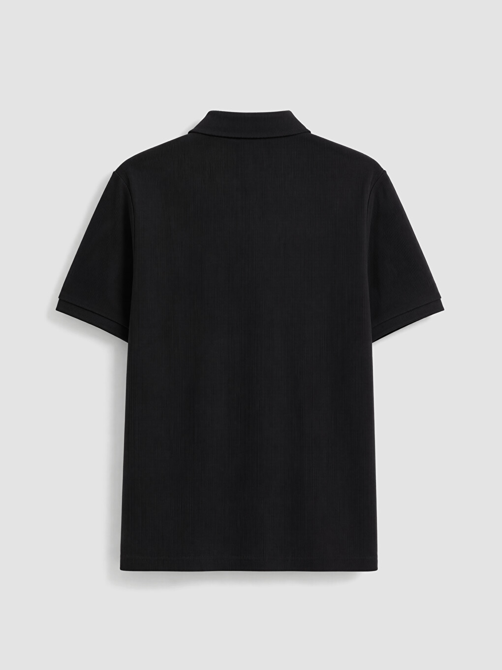 Siyah Polo Yaka Erkek Tişört-1