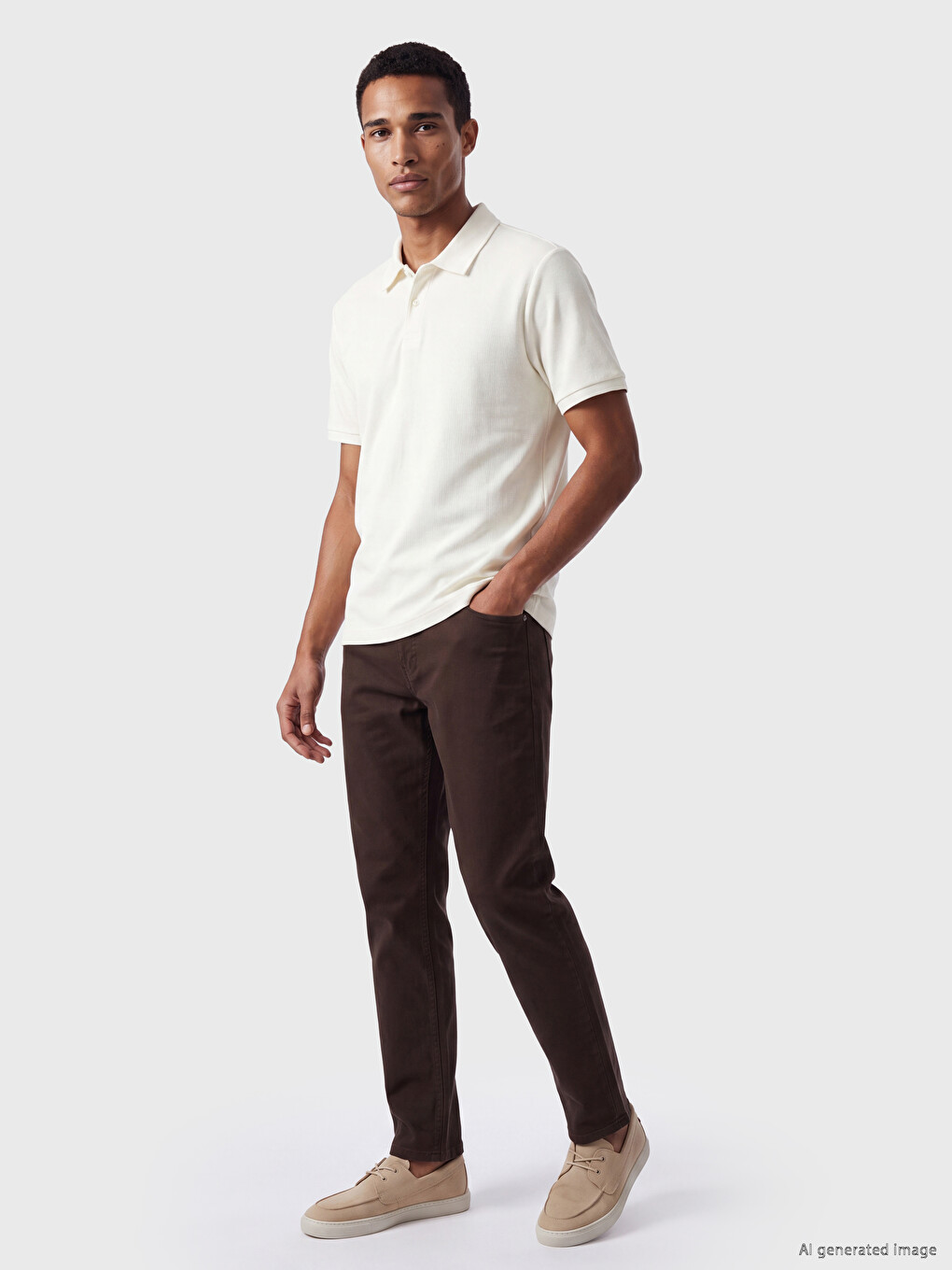 Polo Collar Pique Men's T-shirt-1