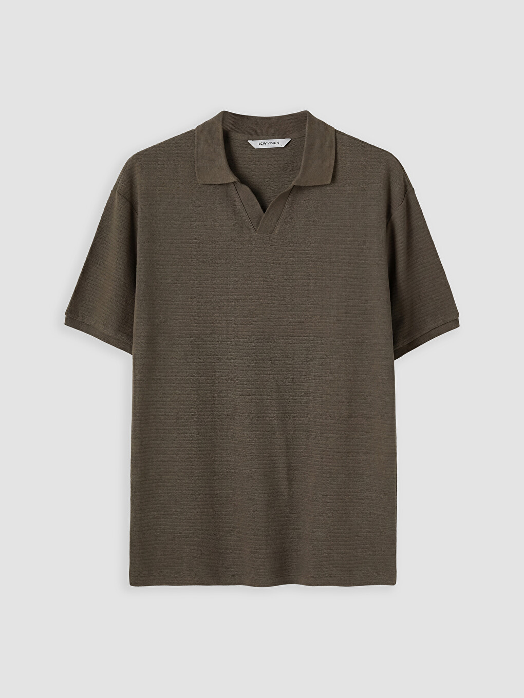 Kahverengi Polo Yaka Erkek Triko Tişört