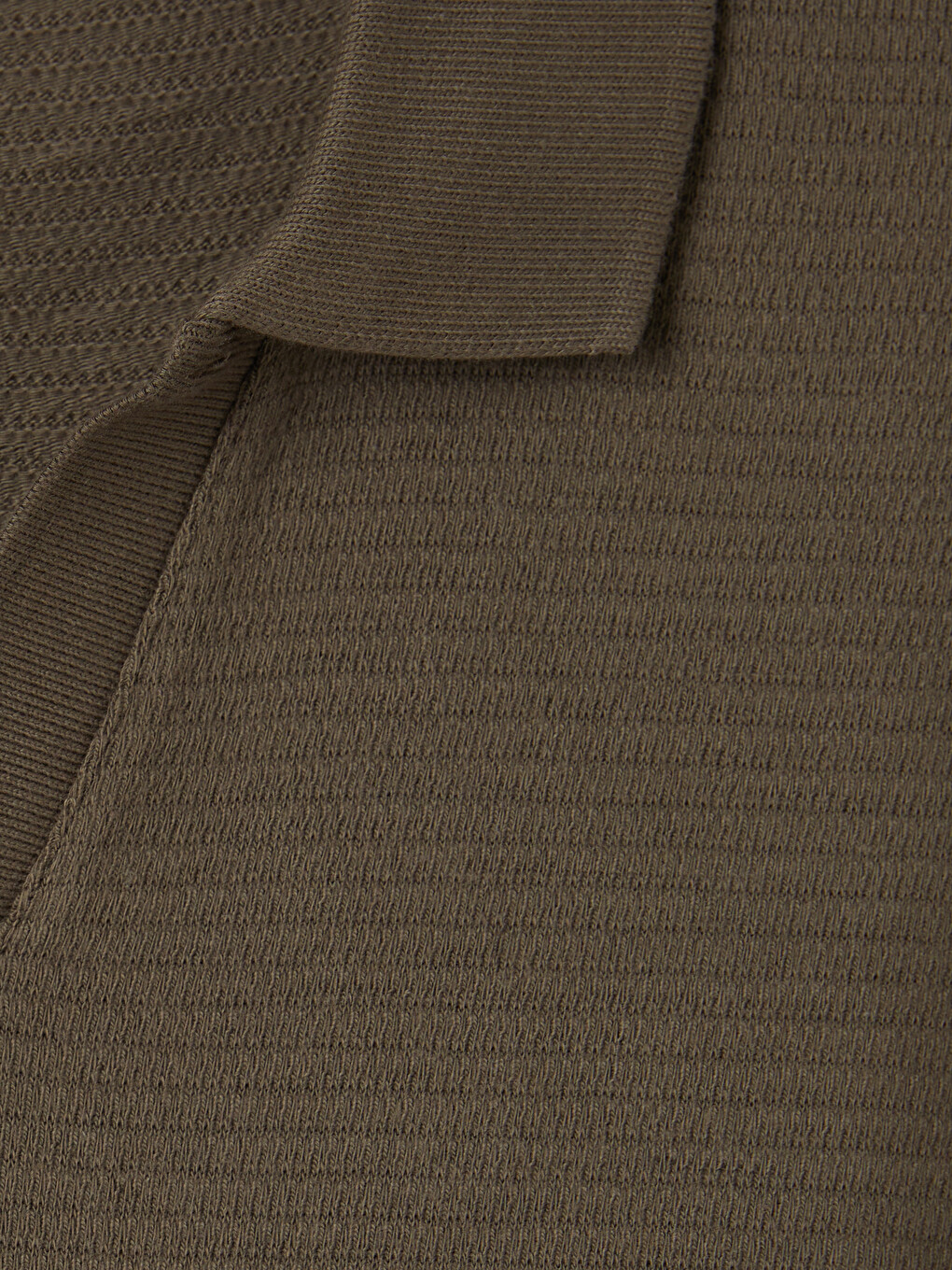 Kahverengi Polo Yaka Erkek Triko Tişört-2