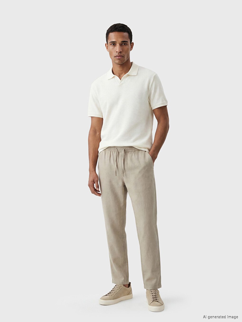 Polo Collar Men's Knitwear T-shirt-1