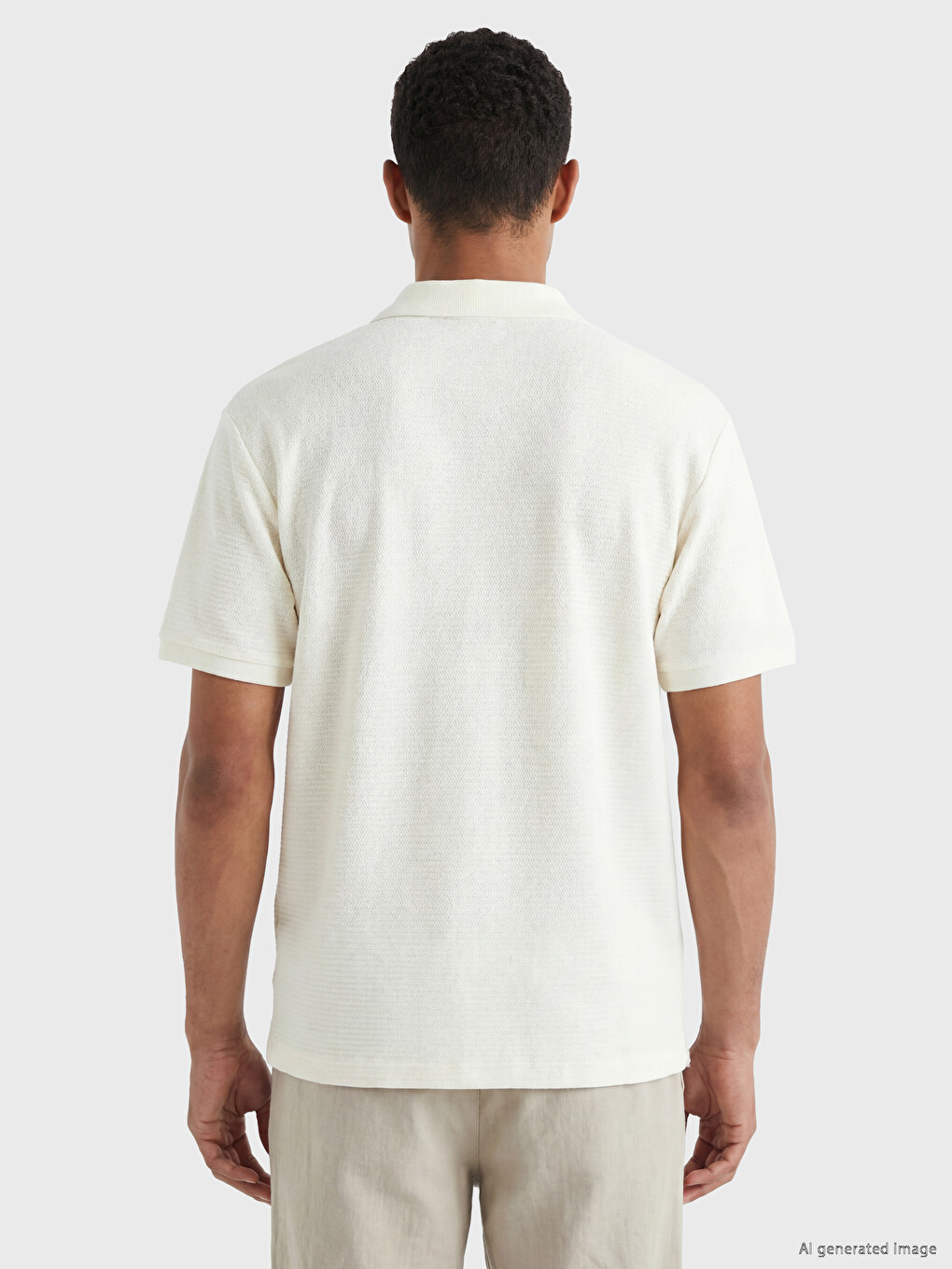 Polo Collar Men's Knitwear T-shirt-5