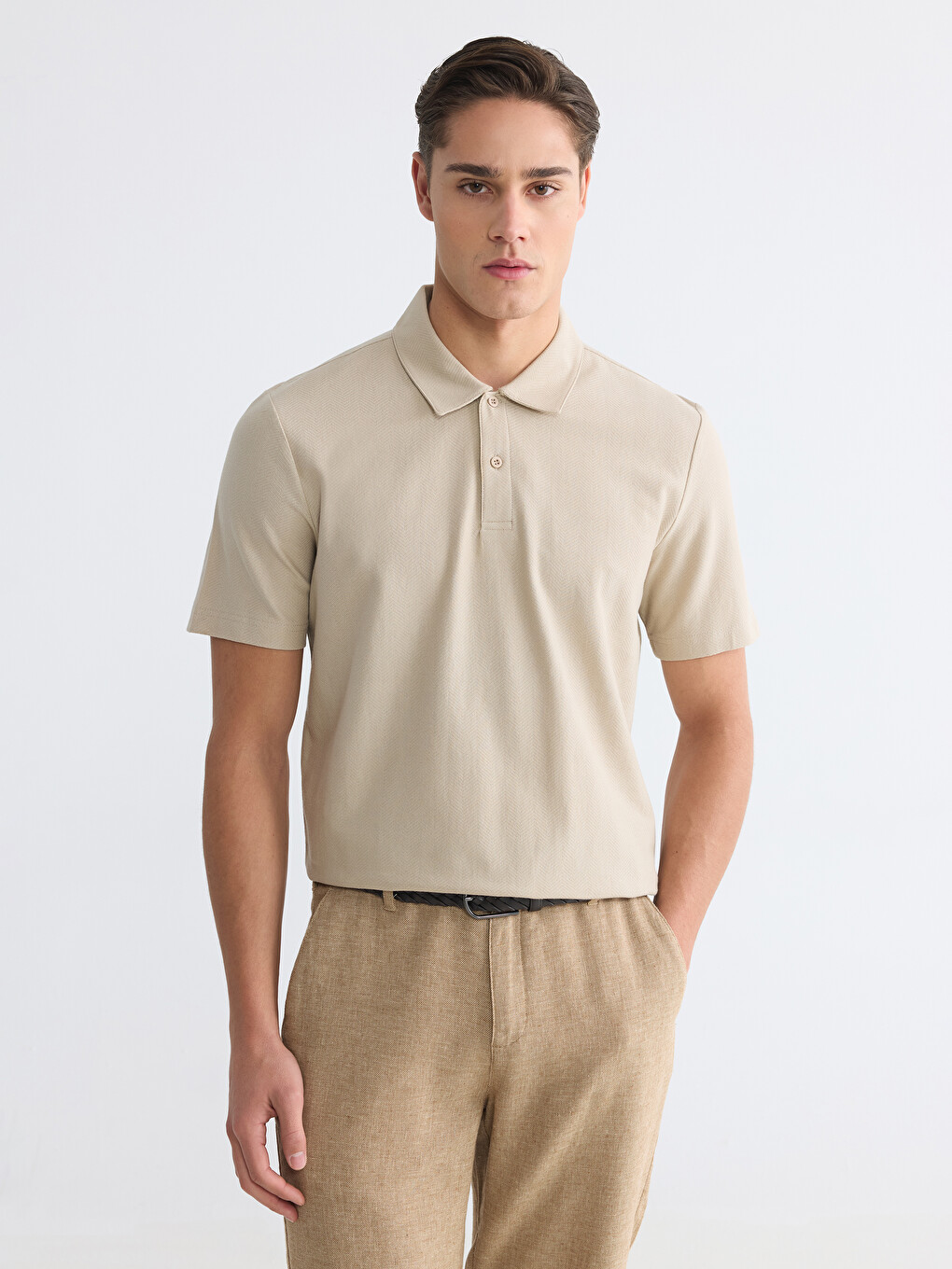 Polo Collar 100% Cotton Men's T-Shirt