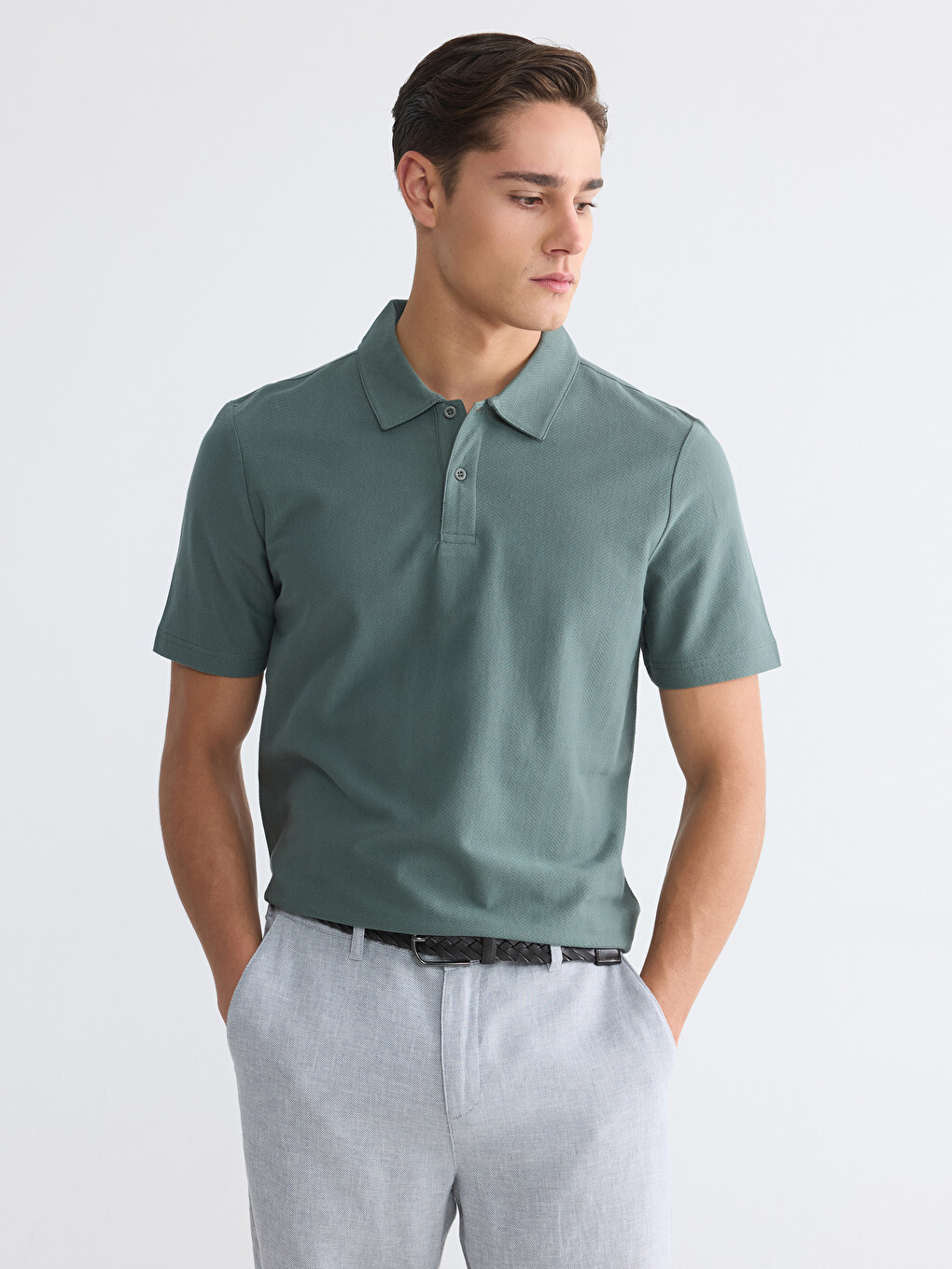 Polo Collar 100% Cotton Men's T-Shirt
