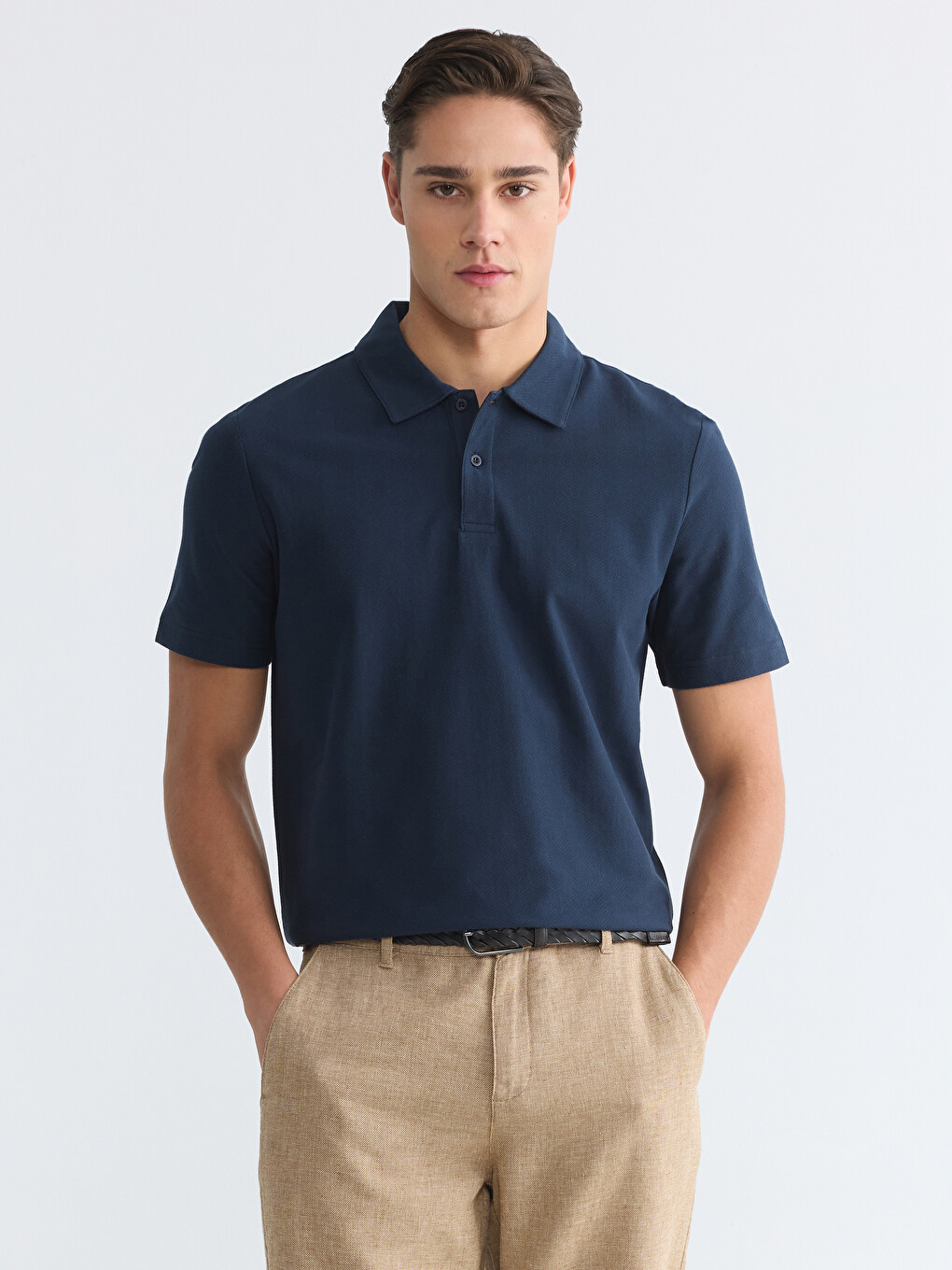 Polo Collar 100% Cotton Men's T-Shirt