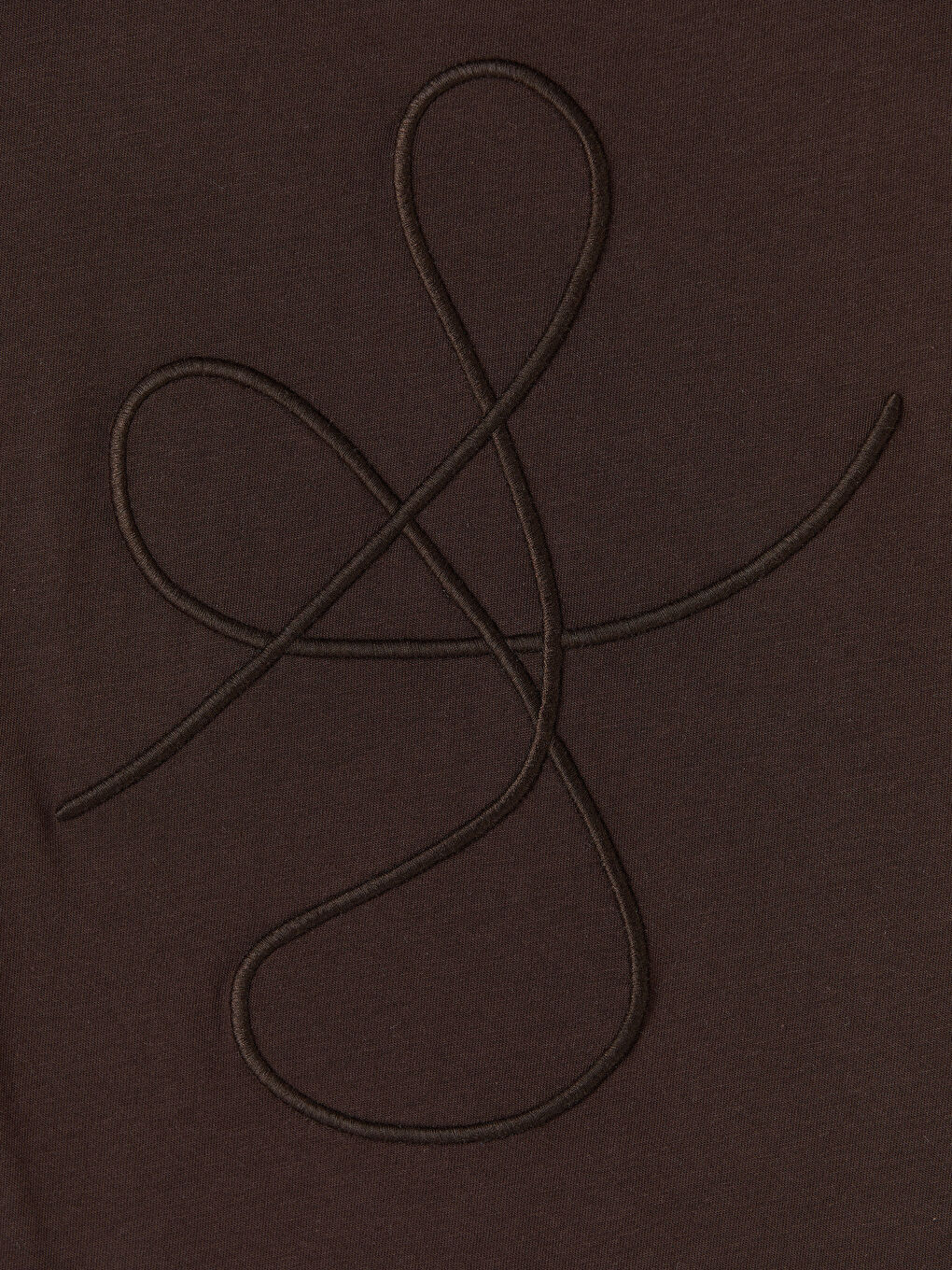 Kahverengi Bisiklet Yaka Nakışlı Kadın Tişört-10