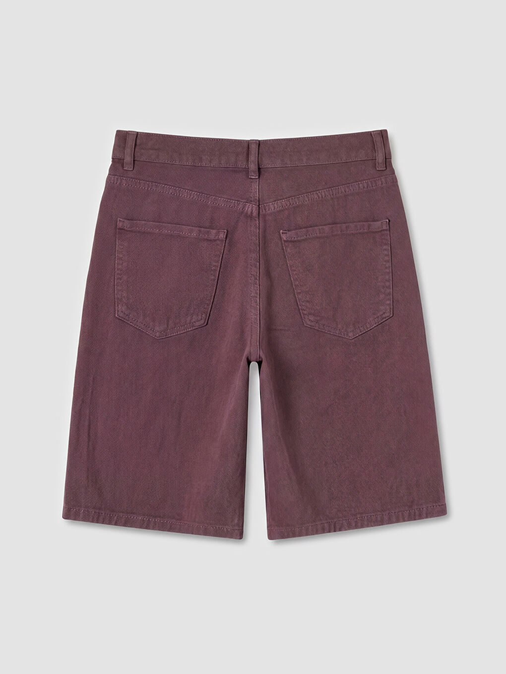 Pembe Bermuda Fit Kadın Jean Şort-5