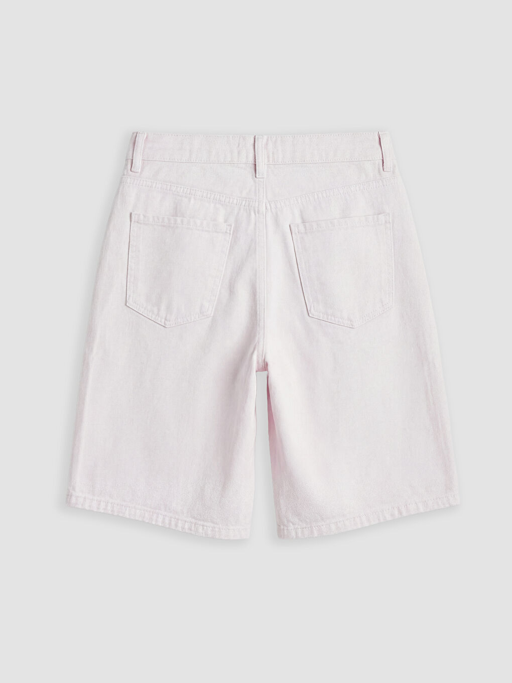 Lila Bermuda Fit Kadın Jean Şortolon-1
